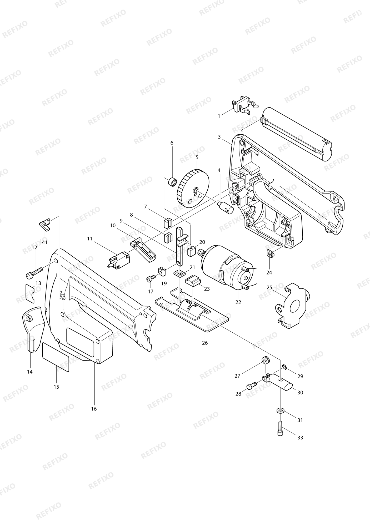MAKITA 4300D — схема запчастей