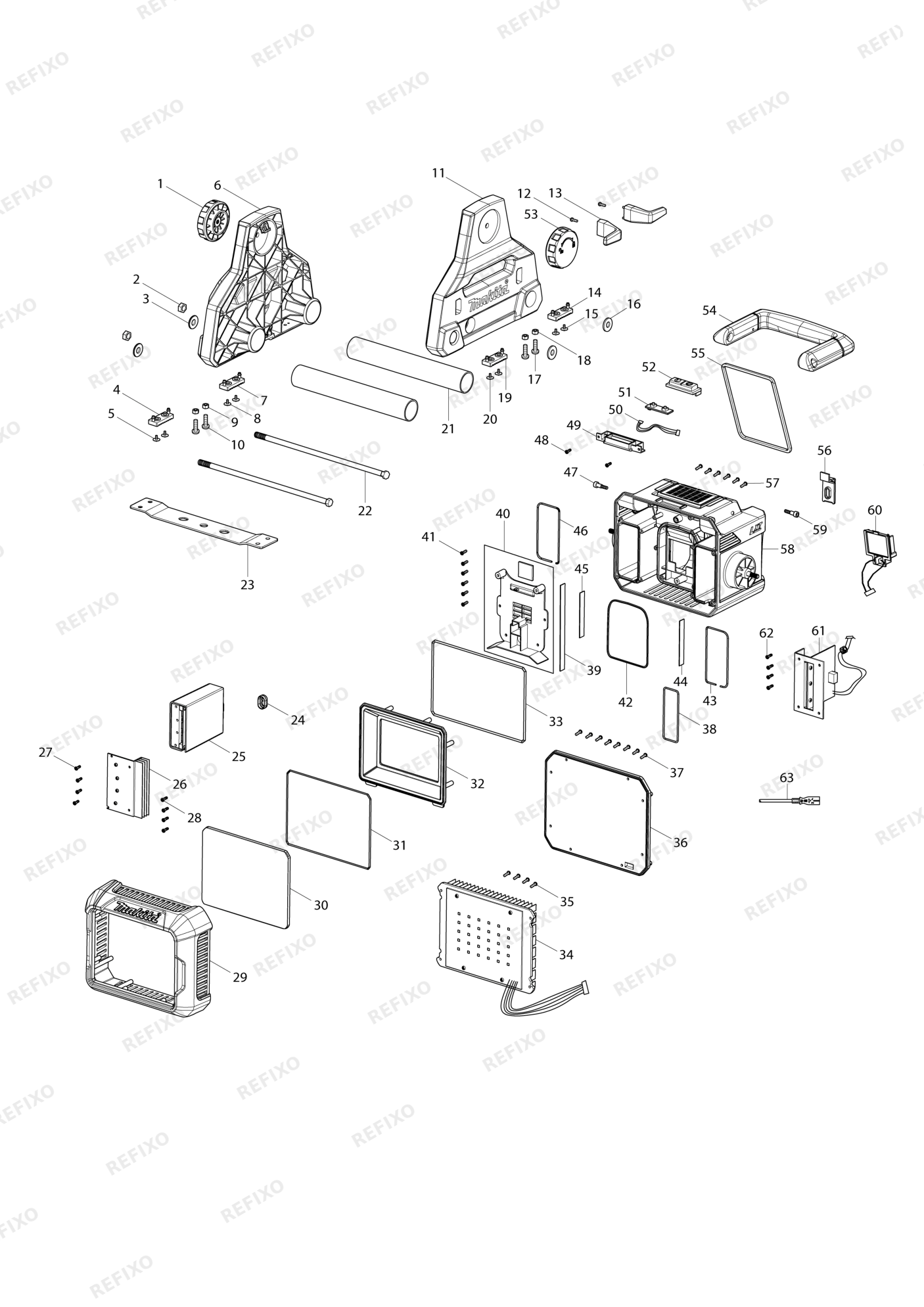 MAKITA DML811 — схема запчастей