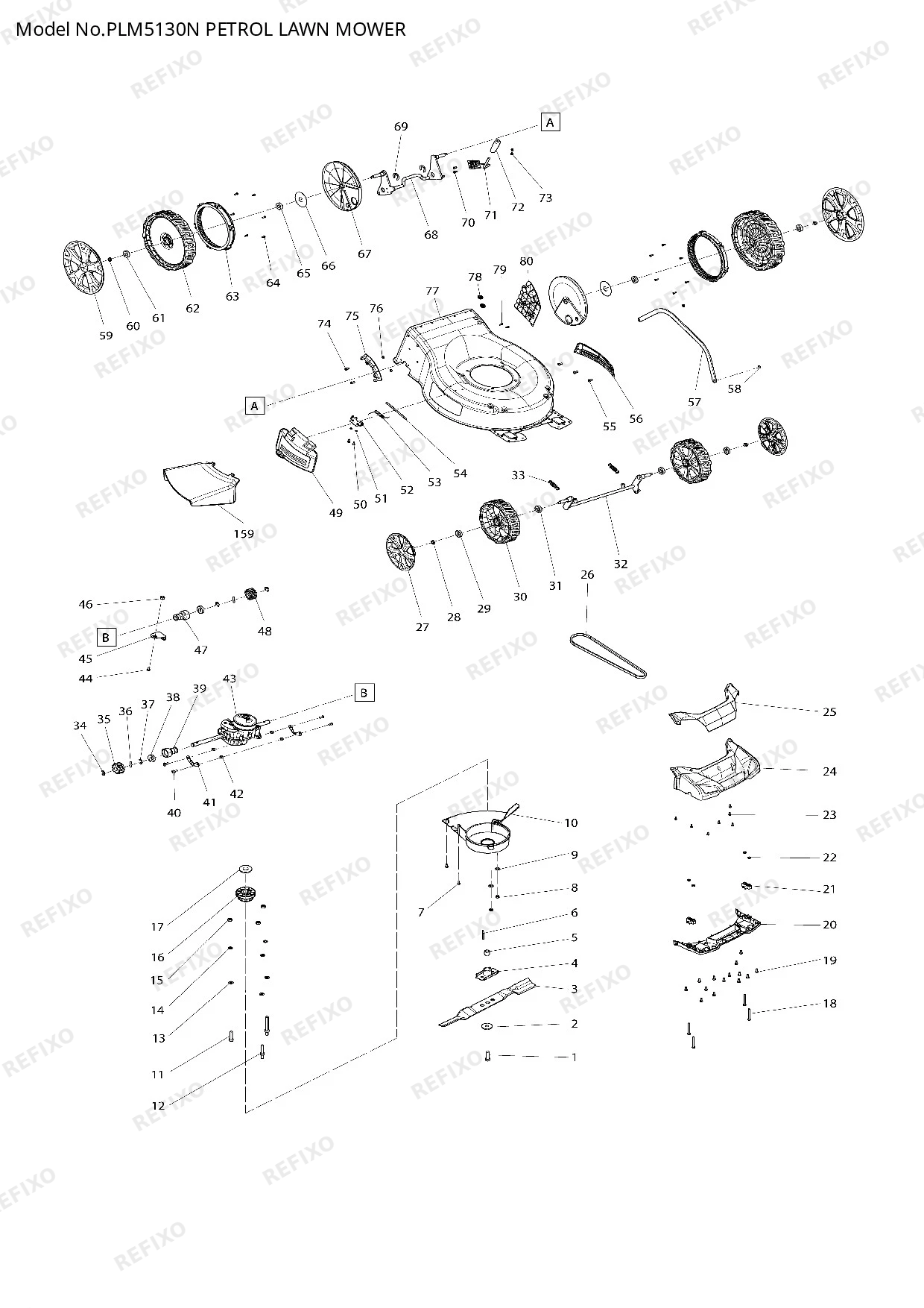 MAKITA PLM5130N — схема запчастей