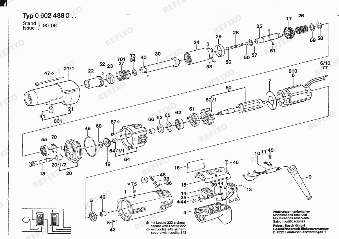 Bosch Hf-Abschaltschrauber HF- шуруповёрт (0 602 488 018) — схема запчастей