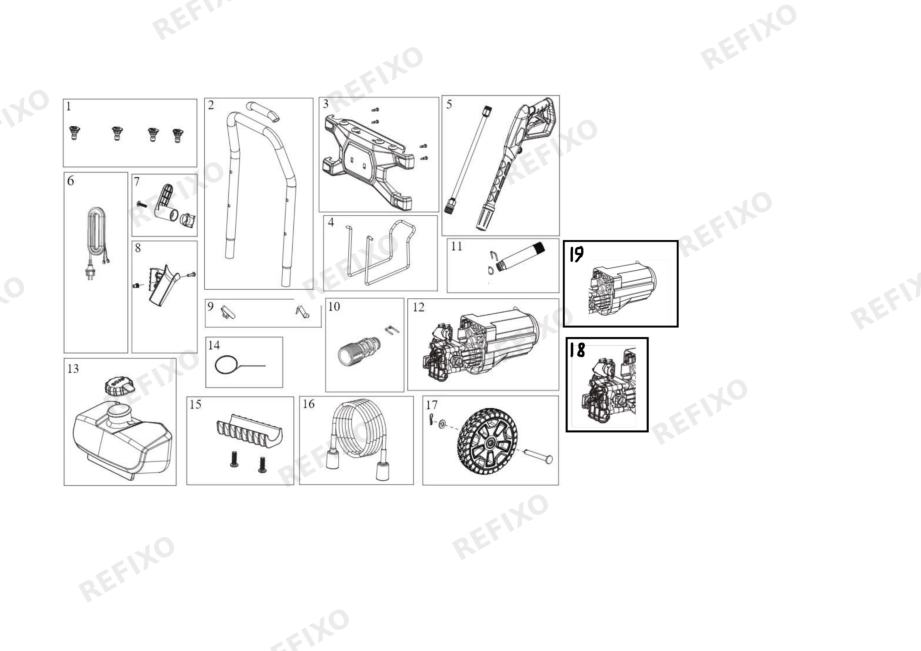 Greenworks 5105507 EXPLODED VIEW — схема запчастей