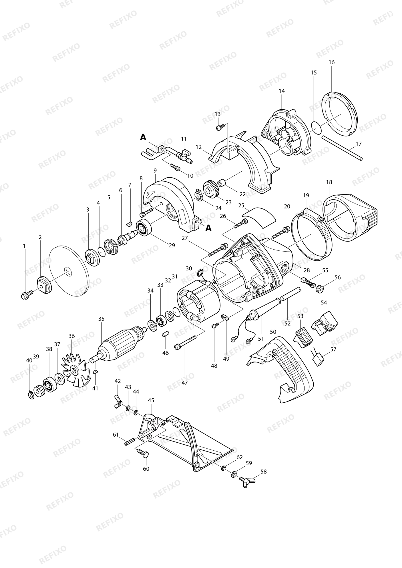 MAKITA 4101RH — схема запчастей