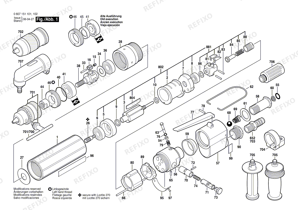 Bosch Pw- дрель -Ind 370 WATT-SERIE (0 607 151 101) — схема запчастей