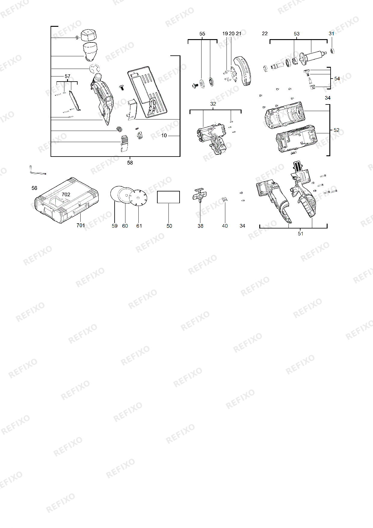 MILWAUKEE M12FCOT 0 4933464618 4000467985 — схема запчастей