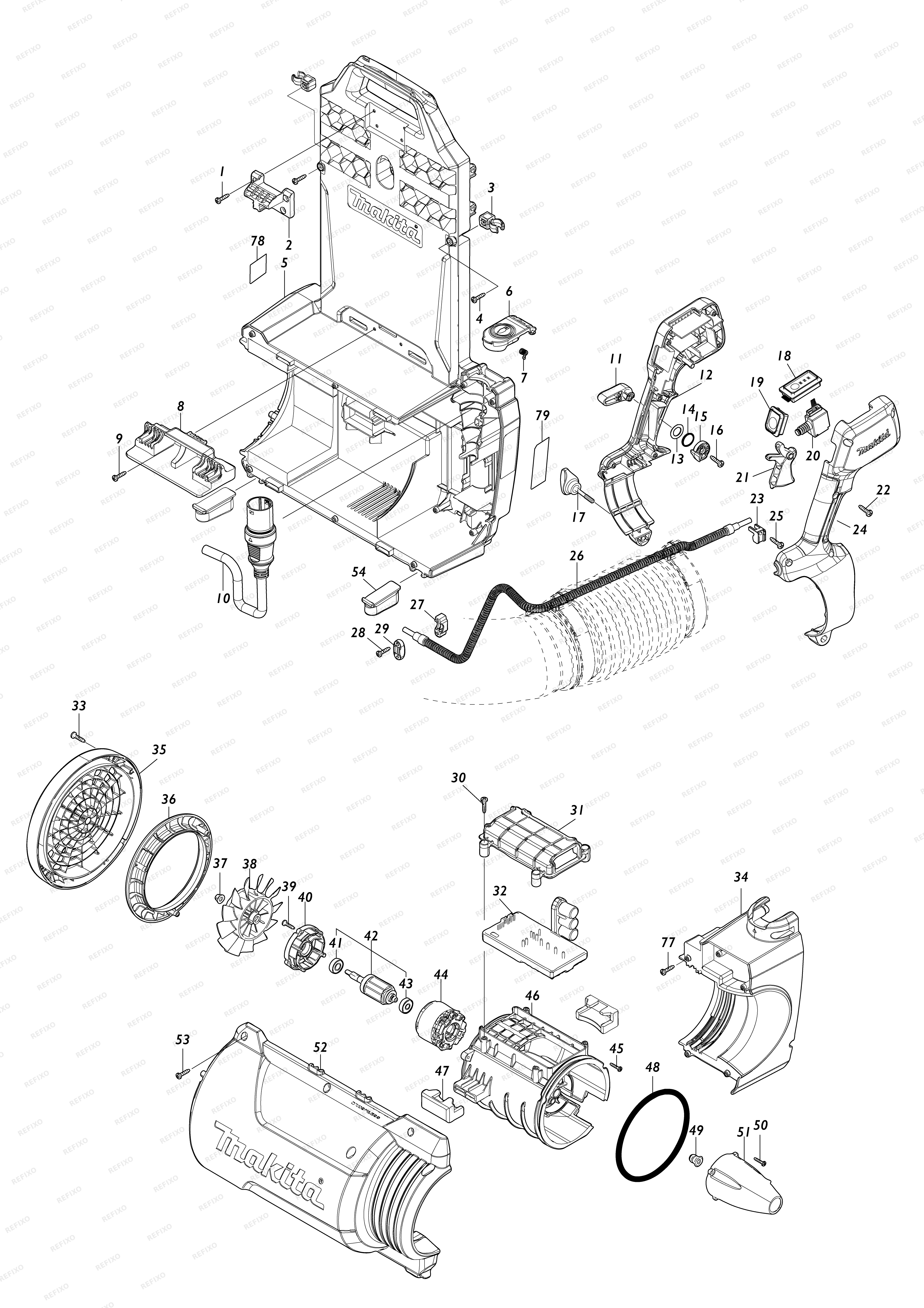 MAKITA UB002C — схема запчастей