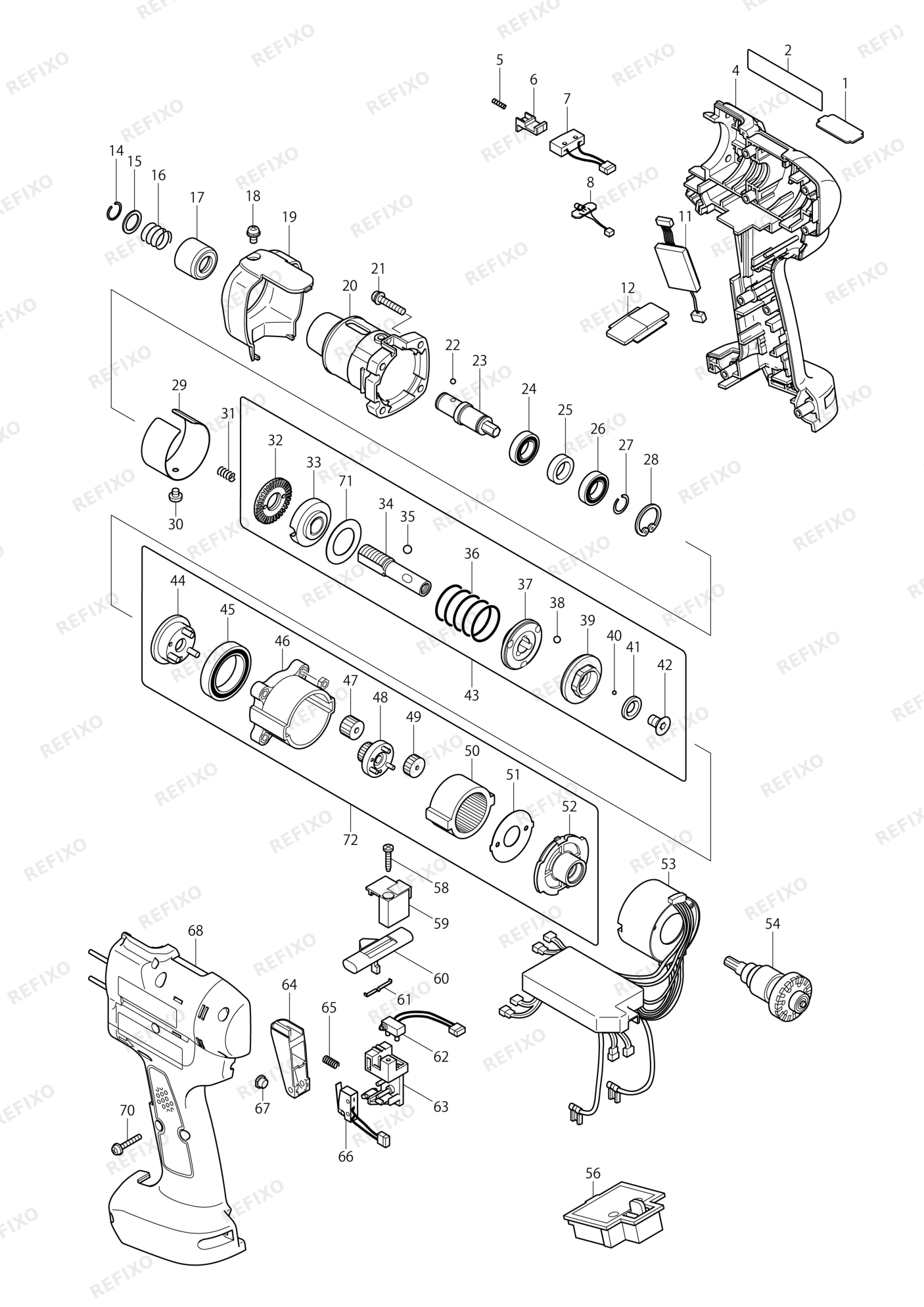 MAKITA BFT041F — схема запчастей