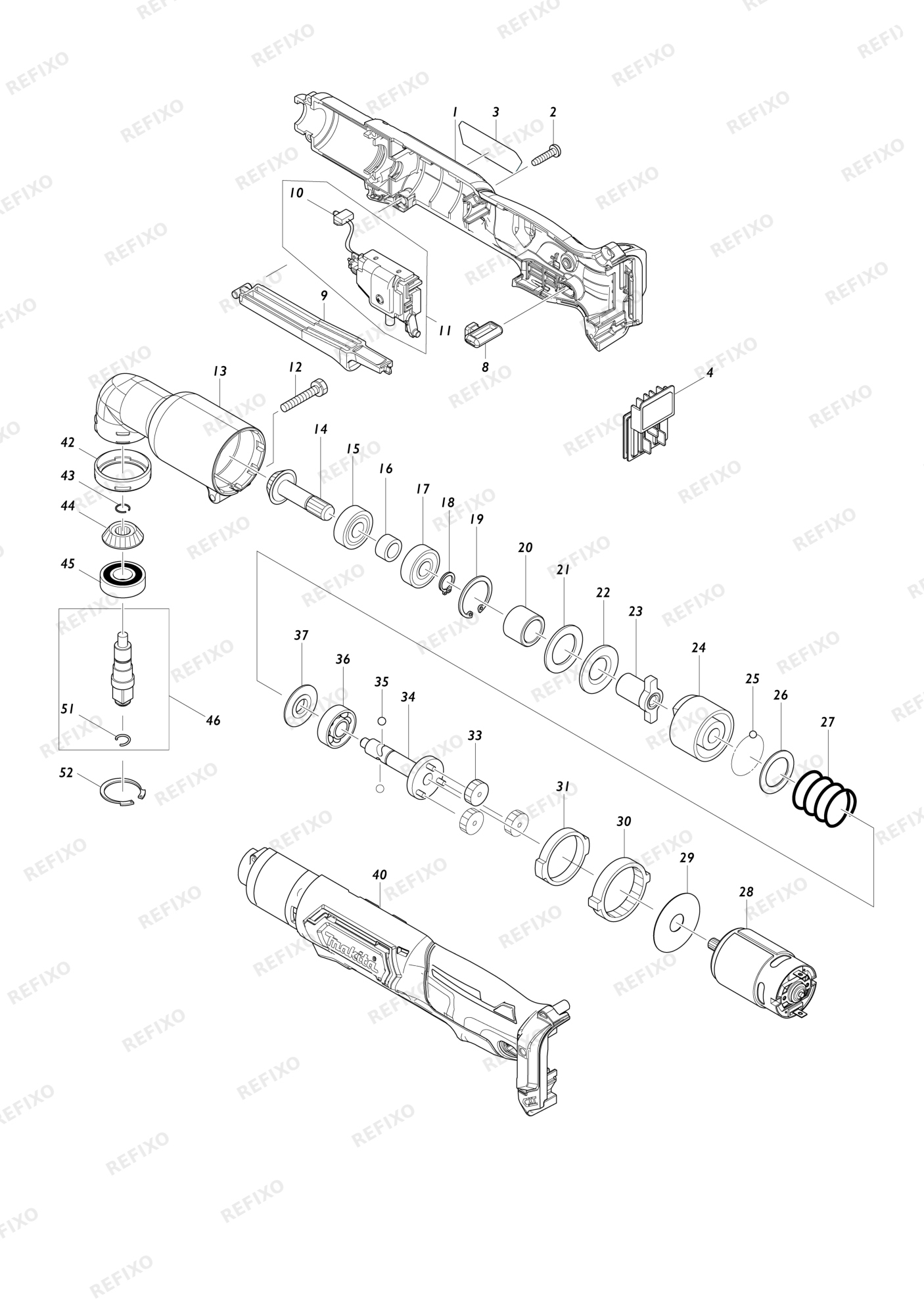 MAKITA TL065D — схема запчастей