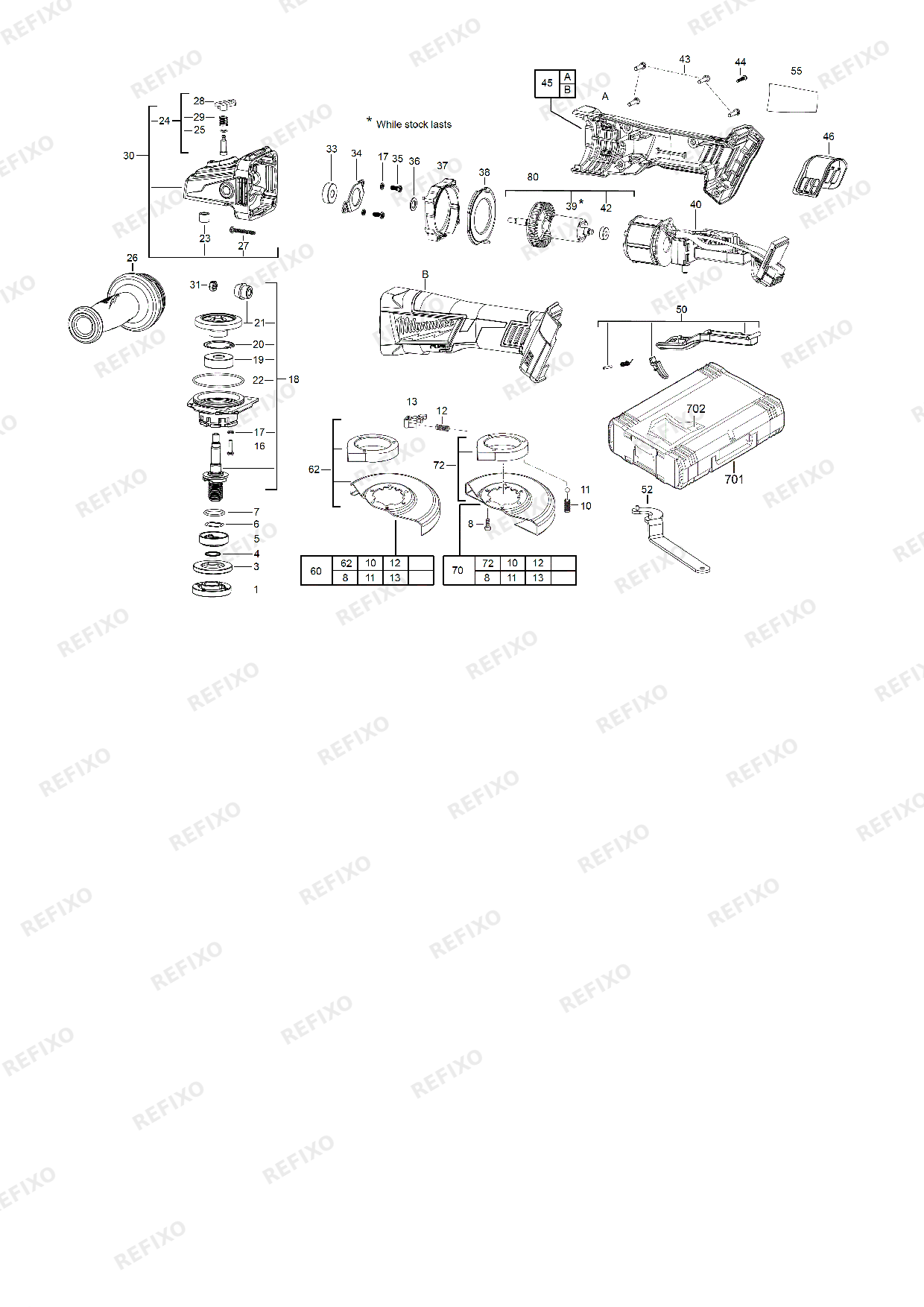 MILWAUKEE M18CAG 125XPD 0 4933447605 4000467698 — схема запчастей