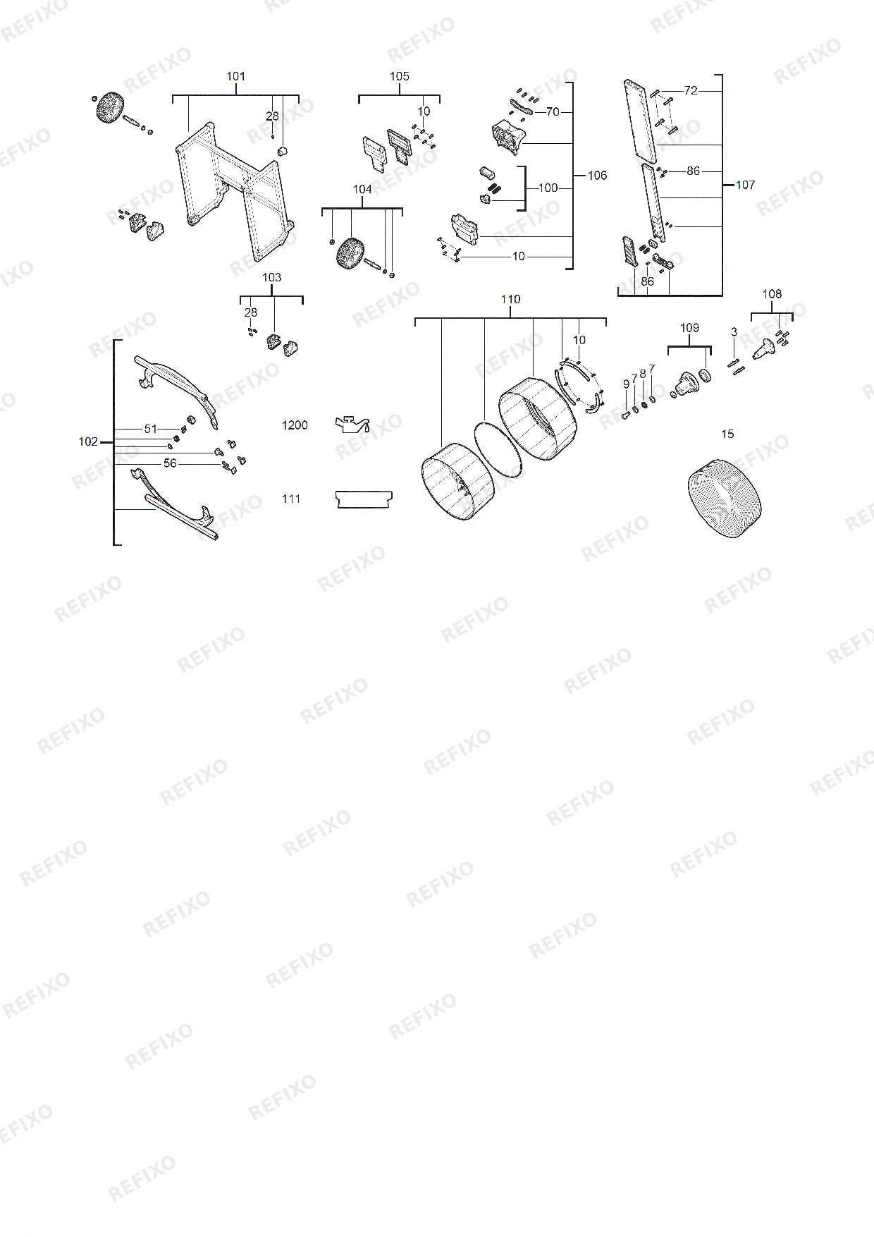 MILWAUKEE M18HSFSM 0 4933480721 4000497365 — схема запчастей