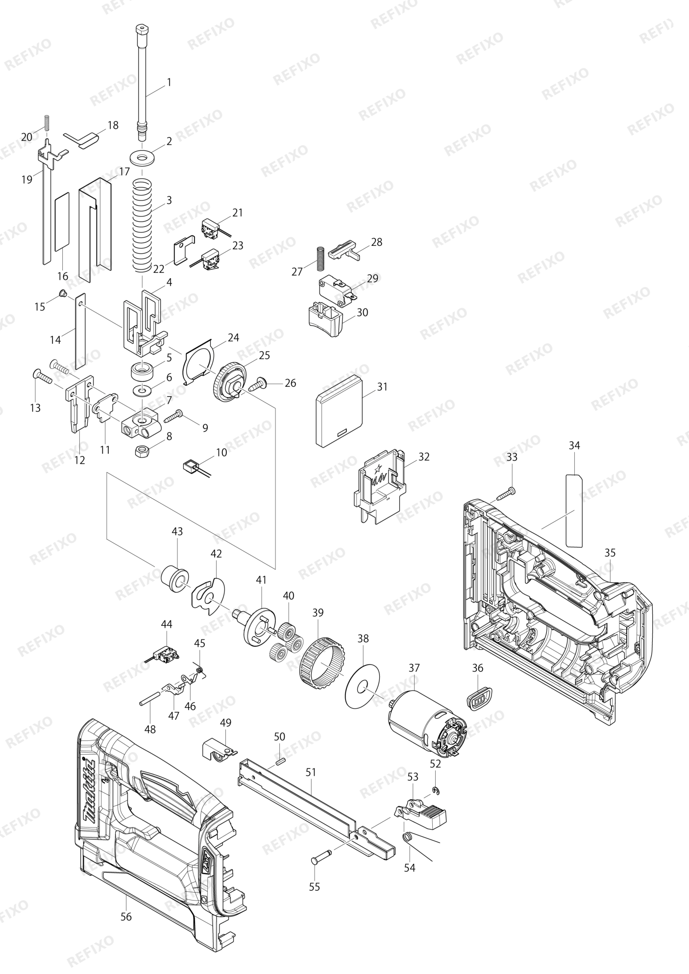 MAKITA DST111 — схема запчастей