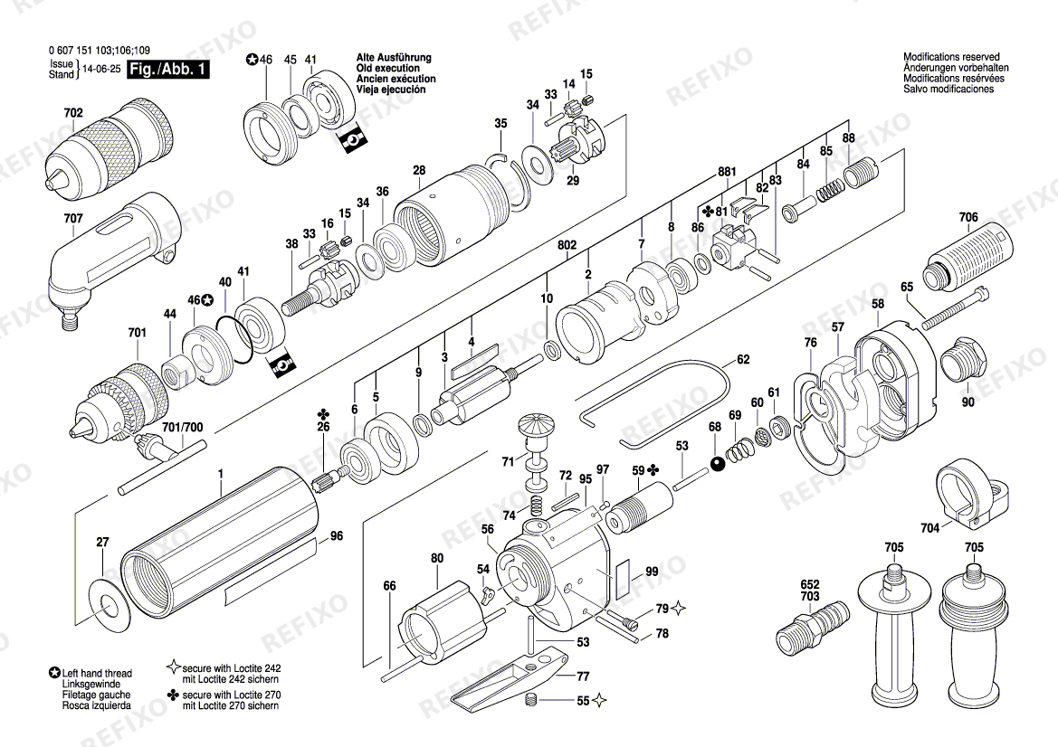 Bosch Pw- дрель -Ind 370 WATT-SERIE (0 607 151 103) — схема запчастей