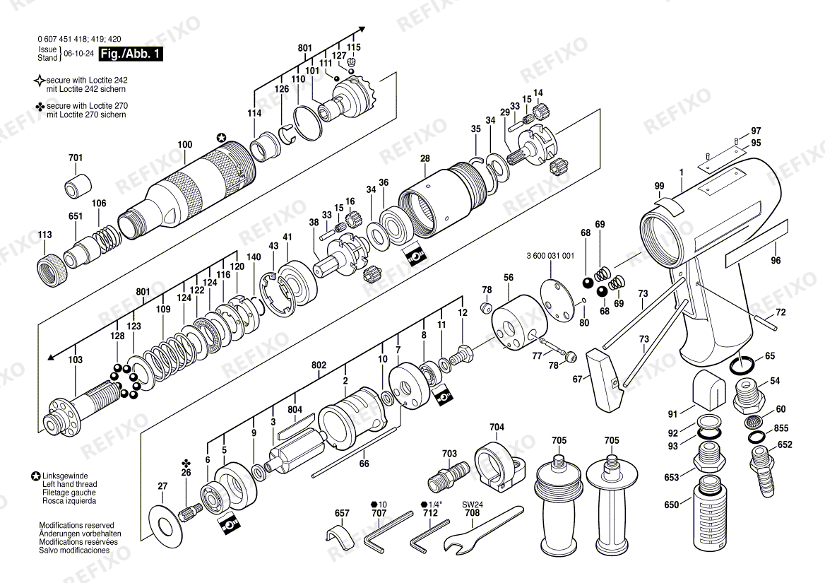 Bosch Pw- шуруповёрт -Ind 370 WATT-SERIE (0 607 451 419) — схема запчастей