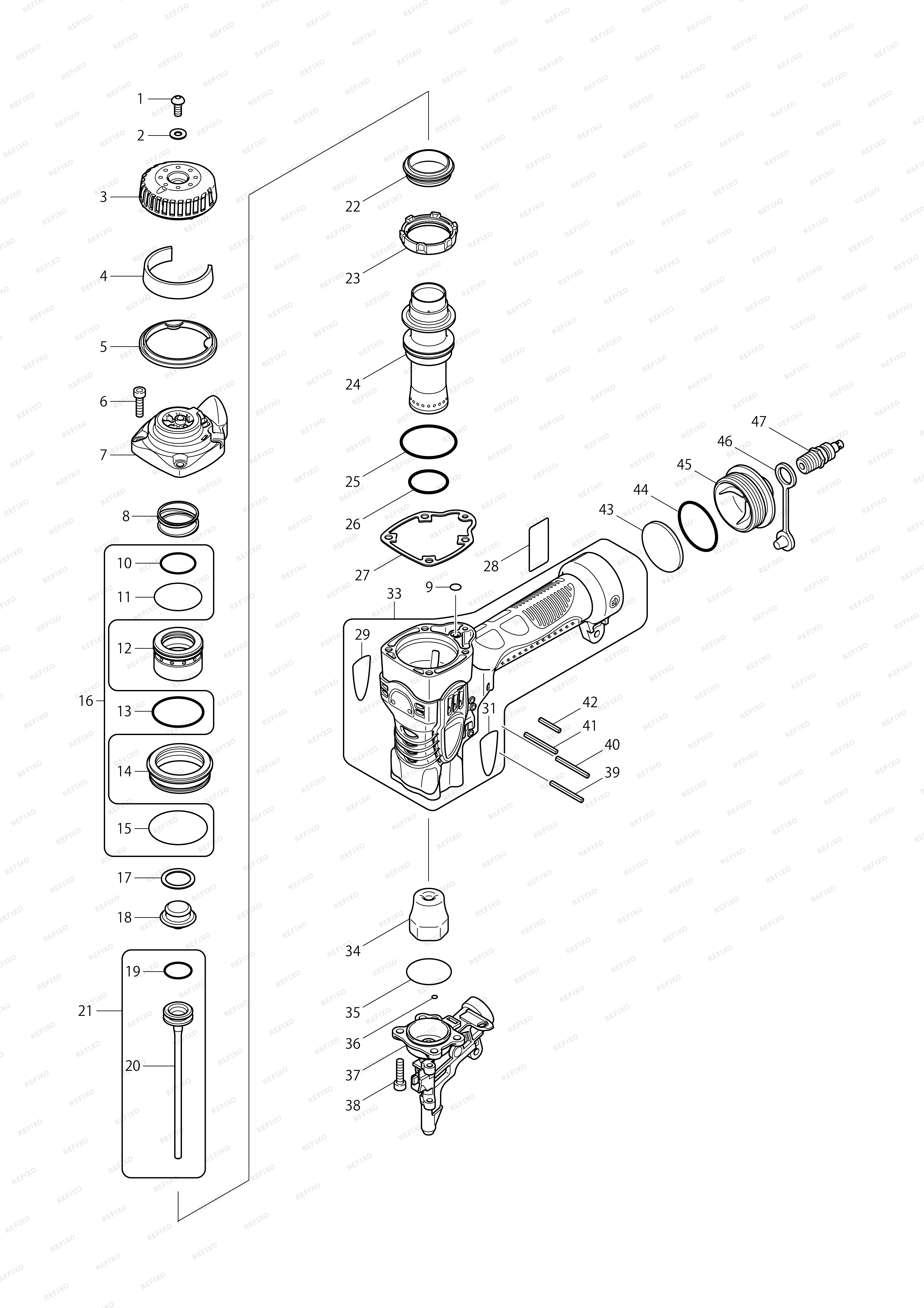 MAKITA AN510H — схема запчастей