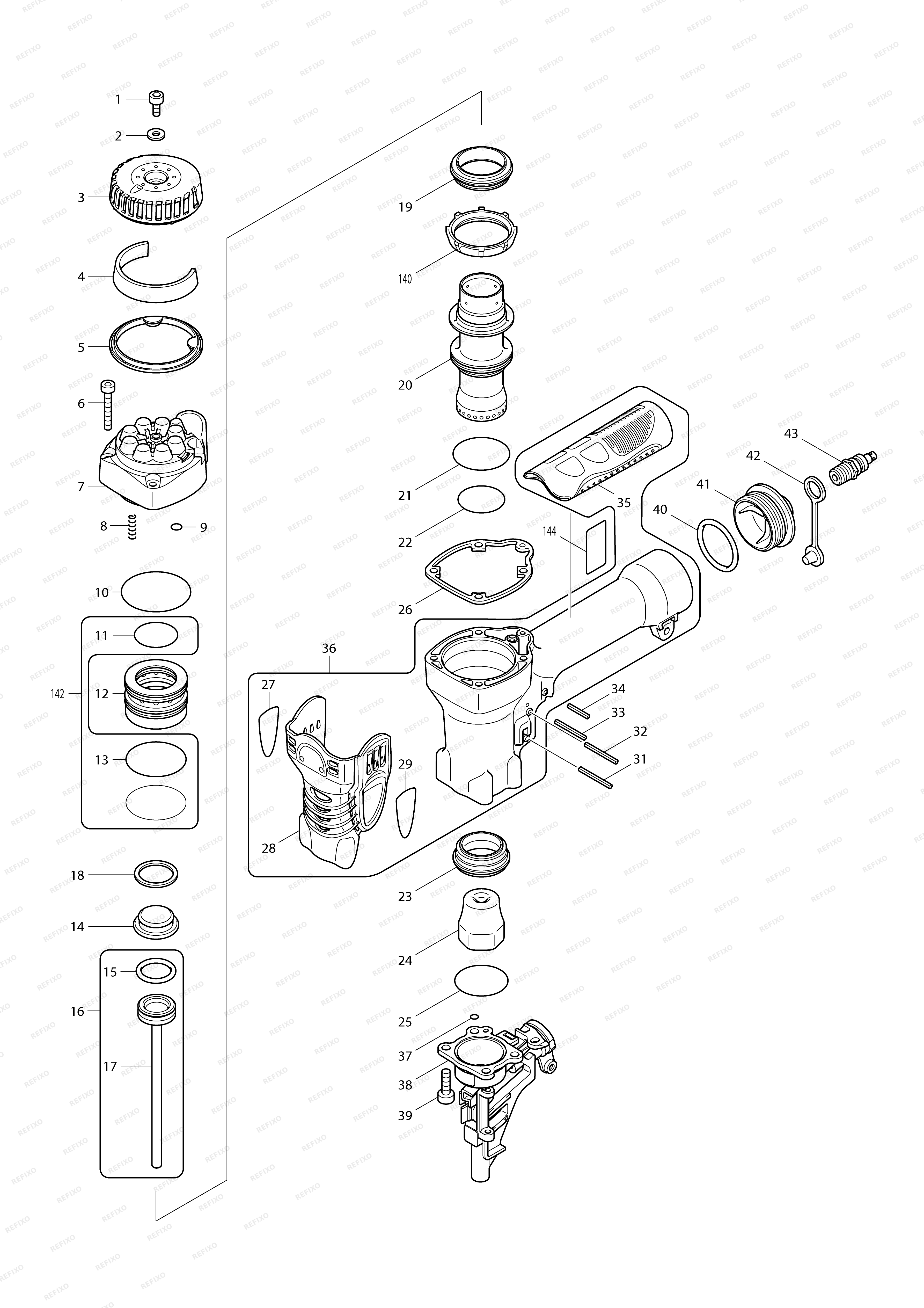 MAKITA AN620H — схема запчастей