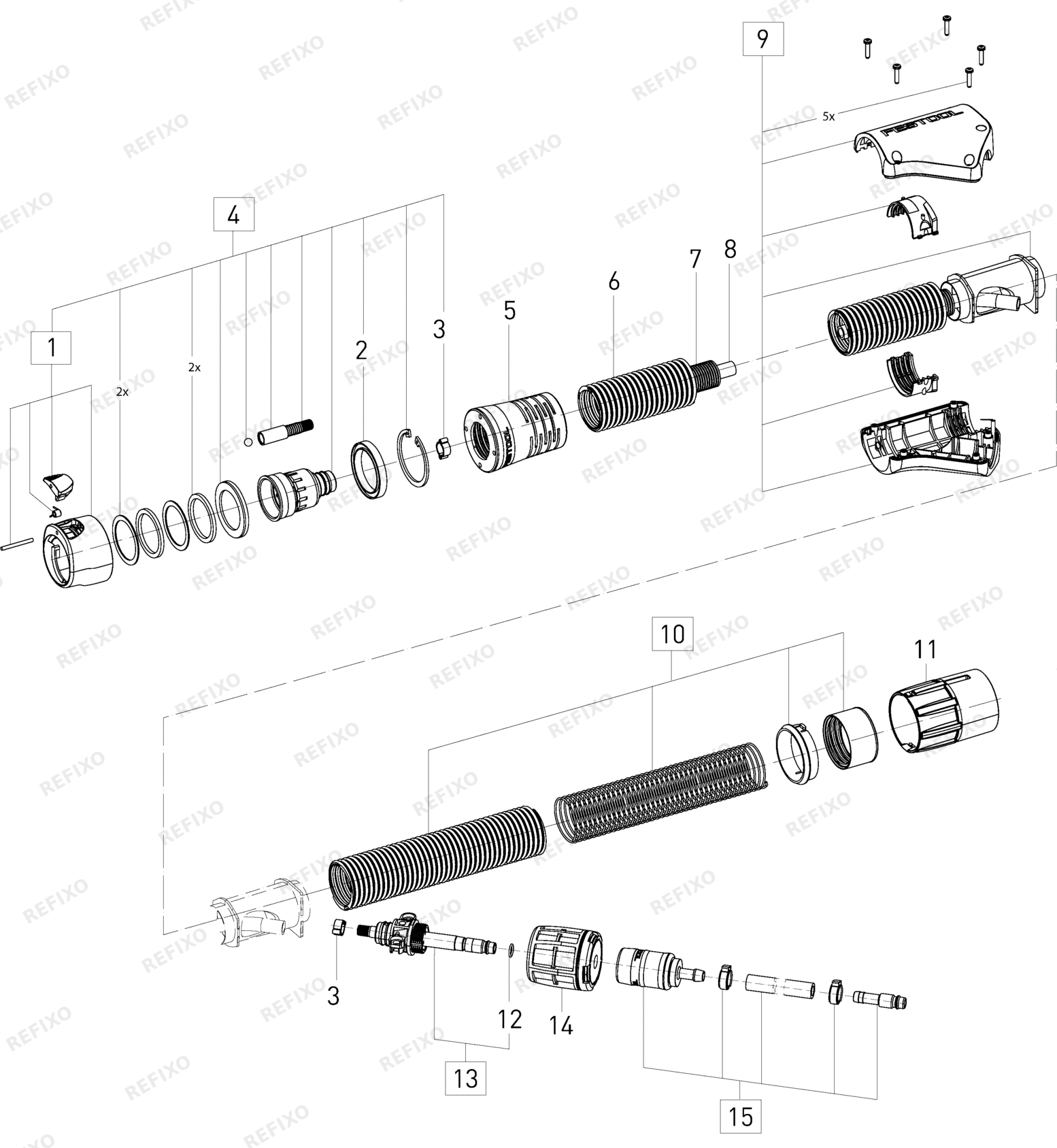 Festool IAS-Schlauch 10000 AS 497211 — схема запчастей