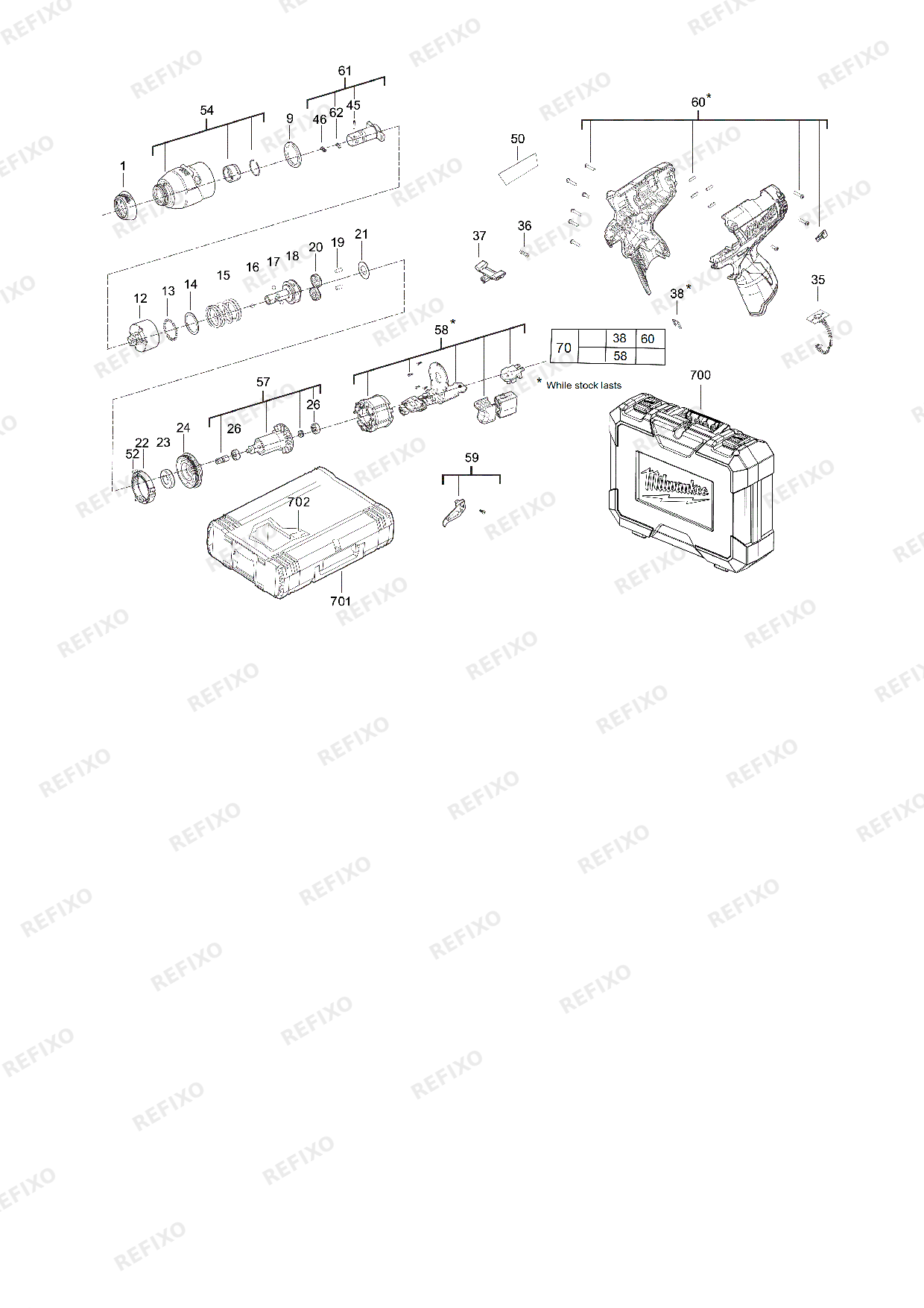 MILWAUKEE M12CIW12 0 4933447132 4000447137 — схема запчастей