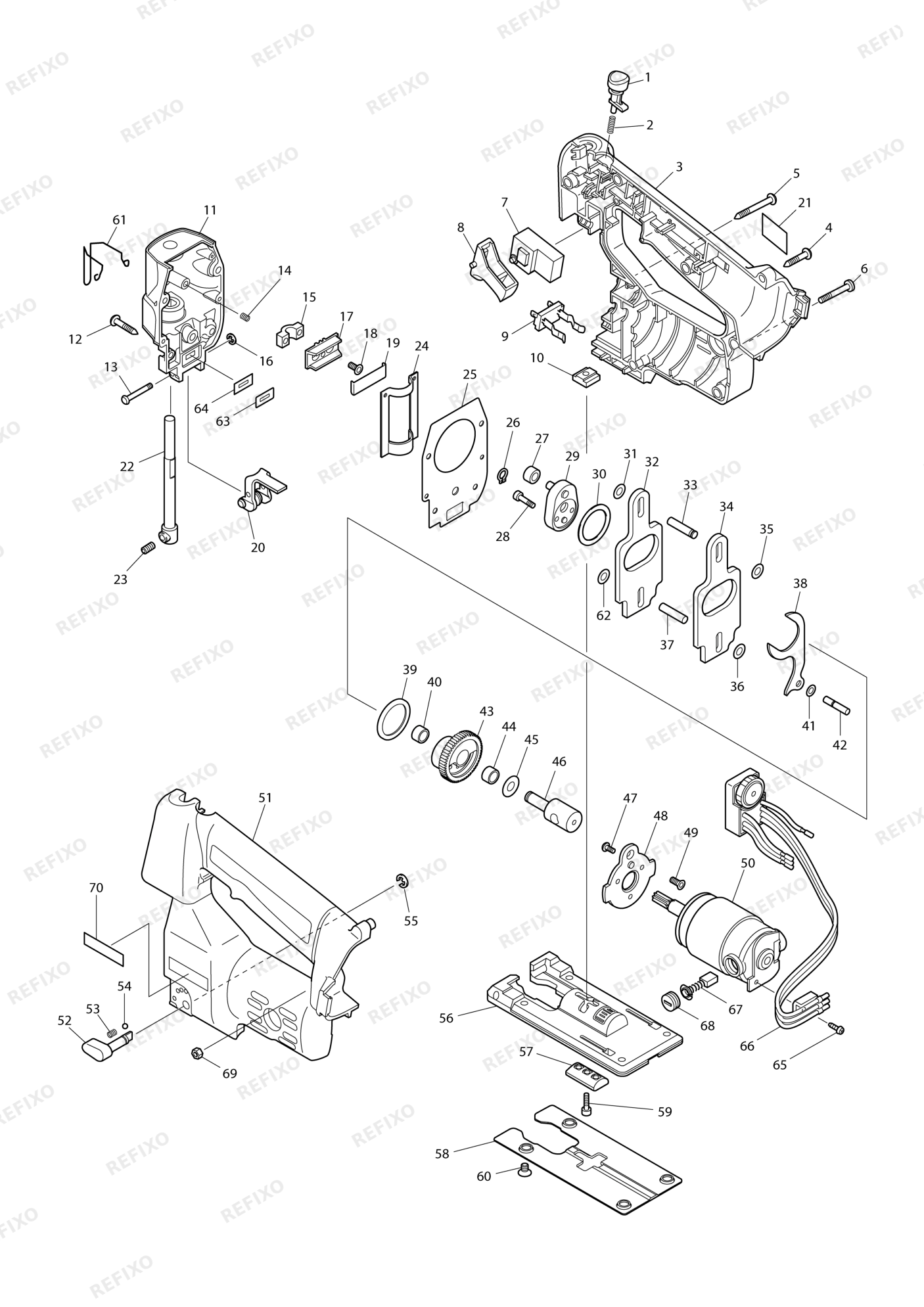 MAKITA 4331D — схема запчастей