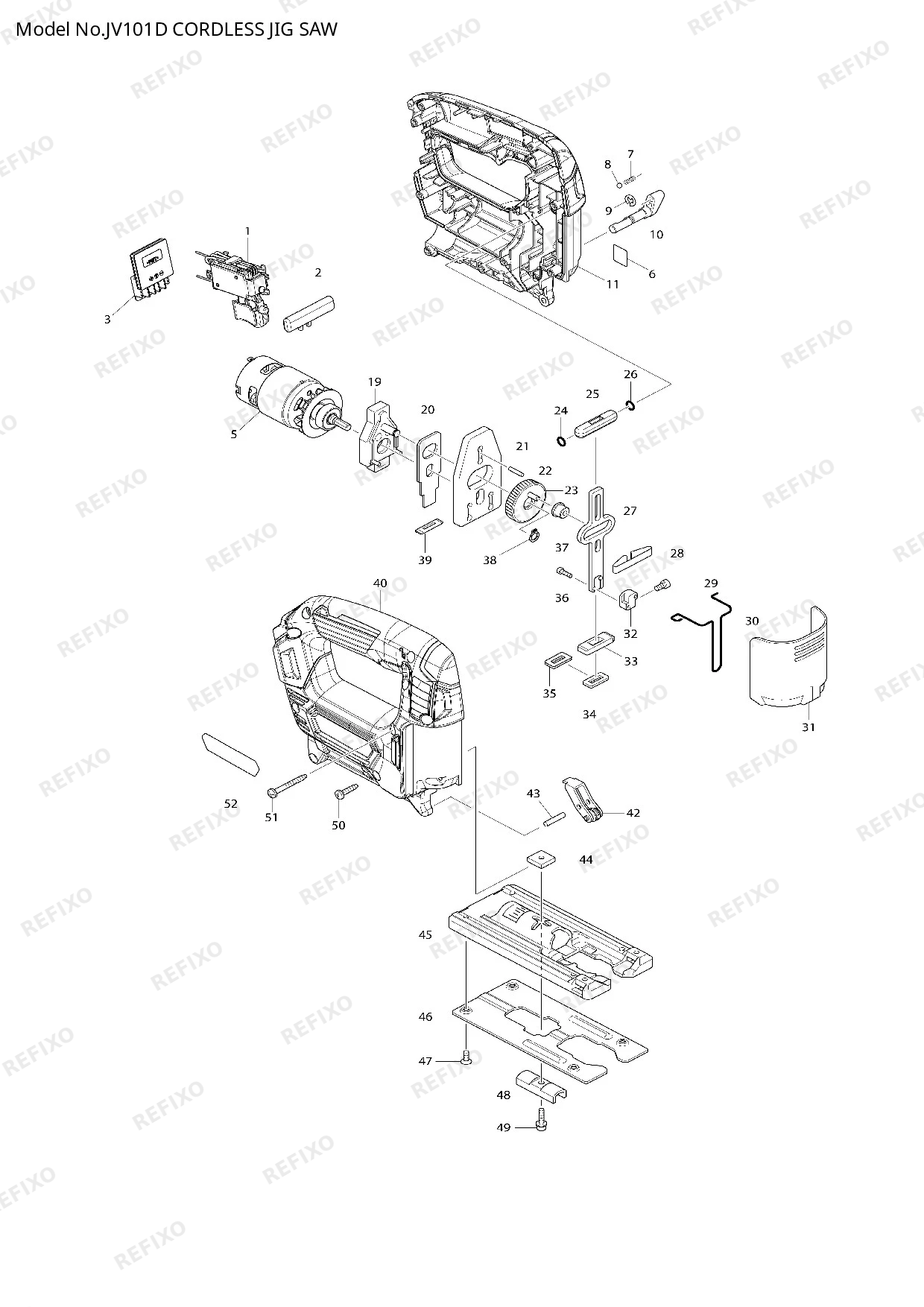 MAKITA JV101D — схема запчастей