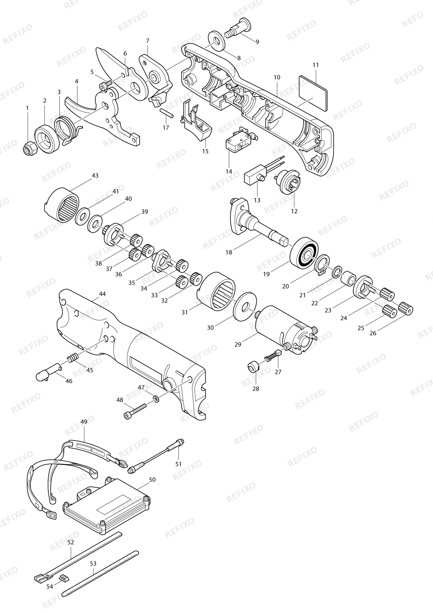 MAKITA 4603D — схема запчастей