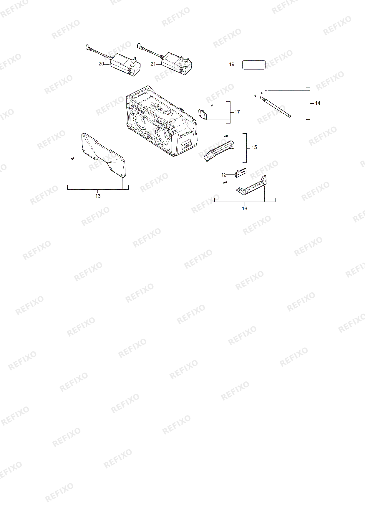 MILWAUKEE M18RADDAB+G2 0 4933492344 4000497636 — схема запчастей