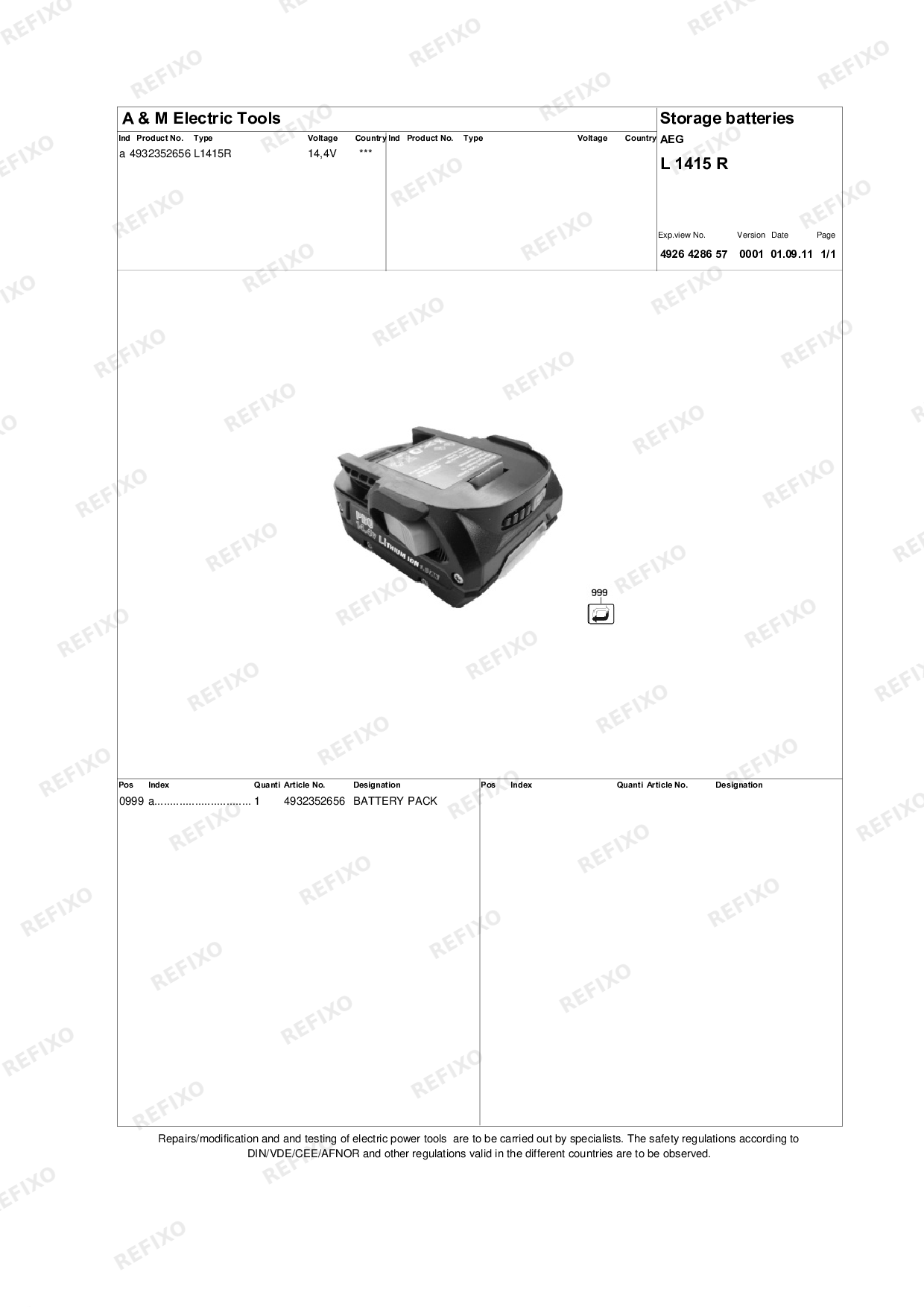 MILWAUKEE L1415R 4932352656 4932352656 — схема запчастей