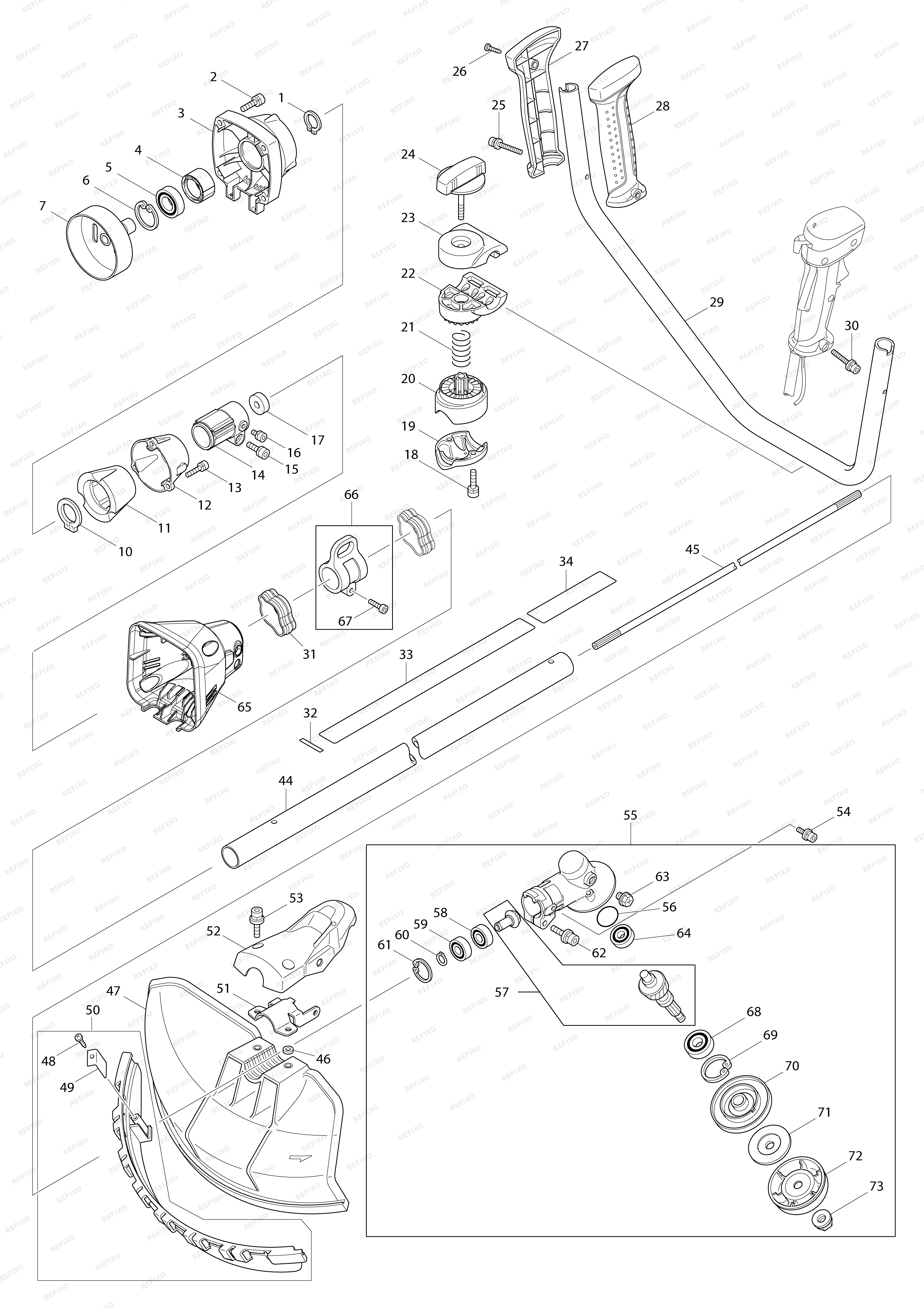 MAKITA EM4350UH — схема запчастей