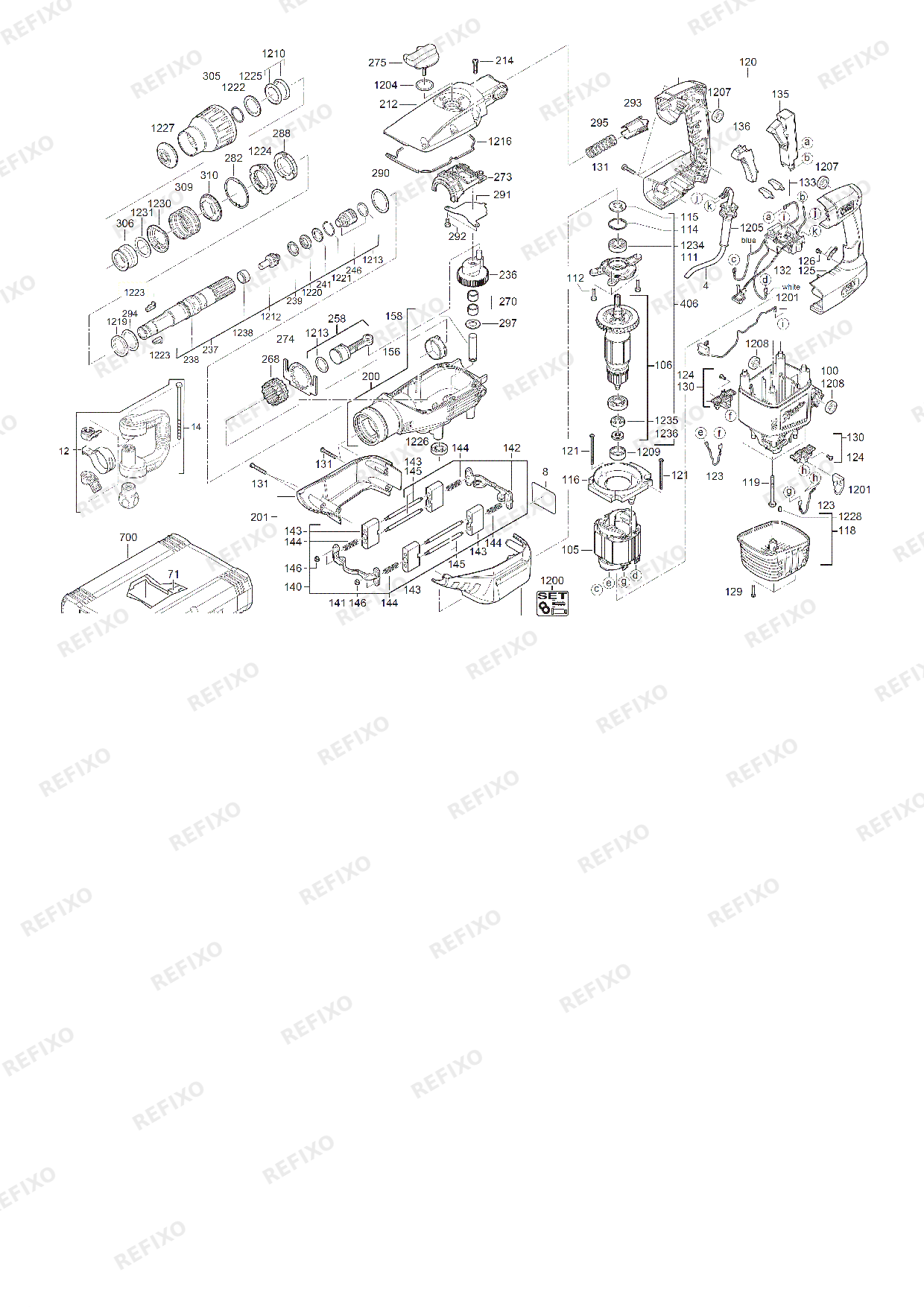 MILWAUKEE K700S 4933459148 4000455752 — схема запчастей