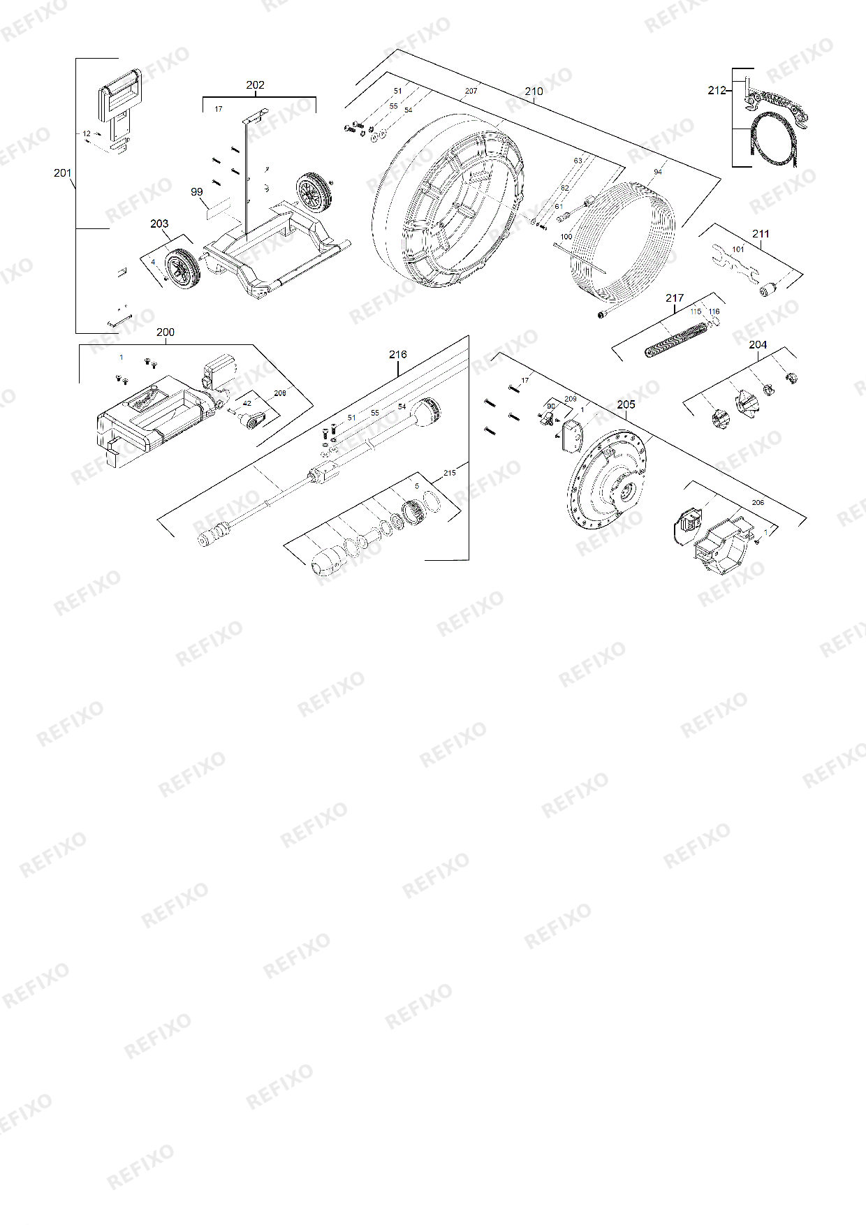 MILWAUKEE M18SIC60 0 4933471412 4000477312 — схема запчастей