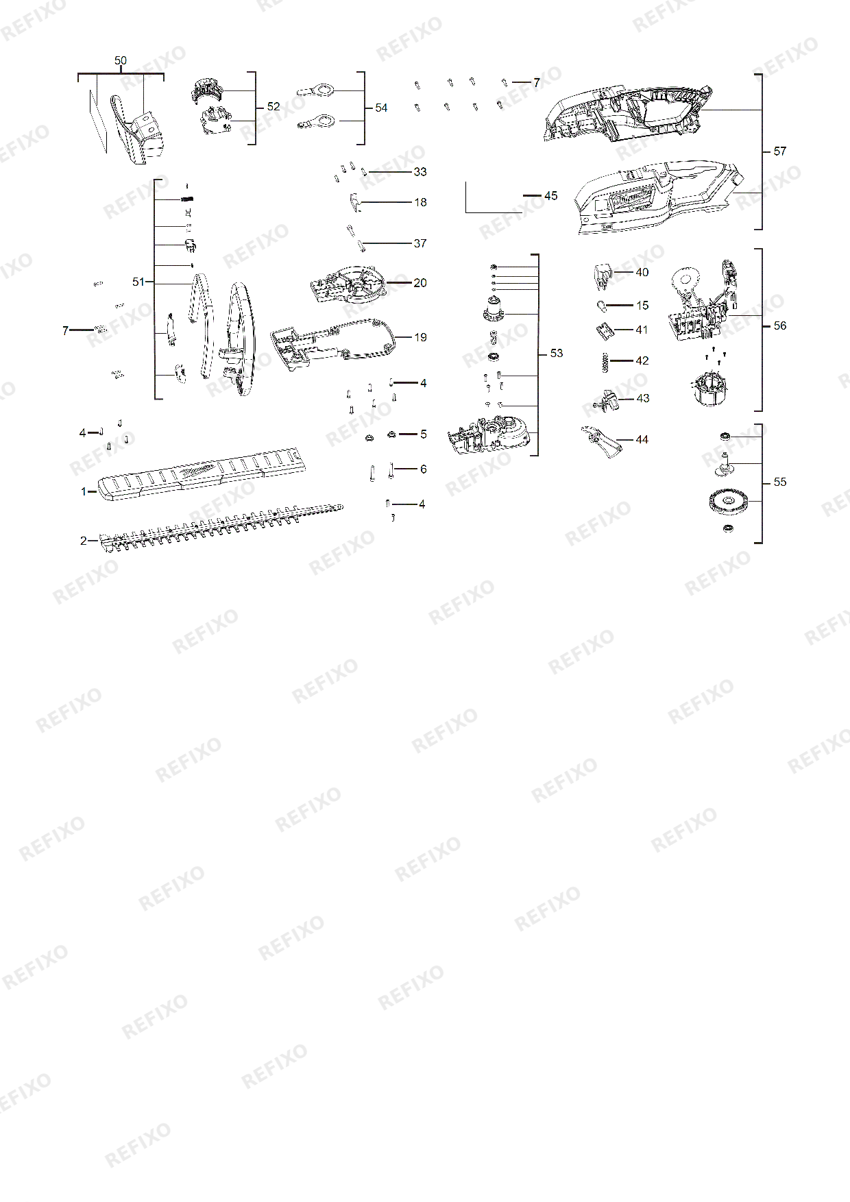 MILWAUKEE M18CHT 0 4933459346 4000458596 — схема запчастей