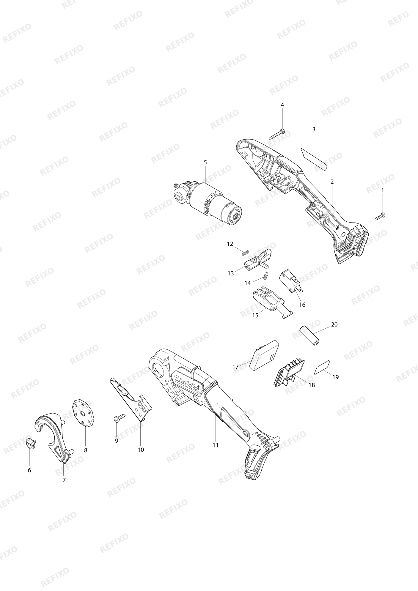 MAKITA CP100D — схема запчастей