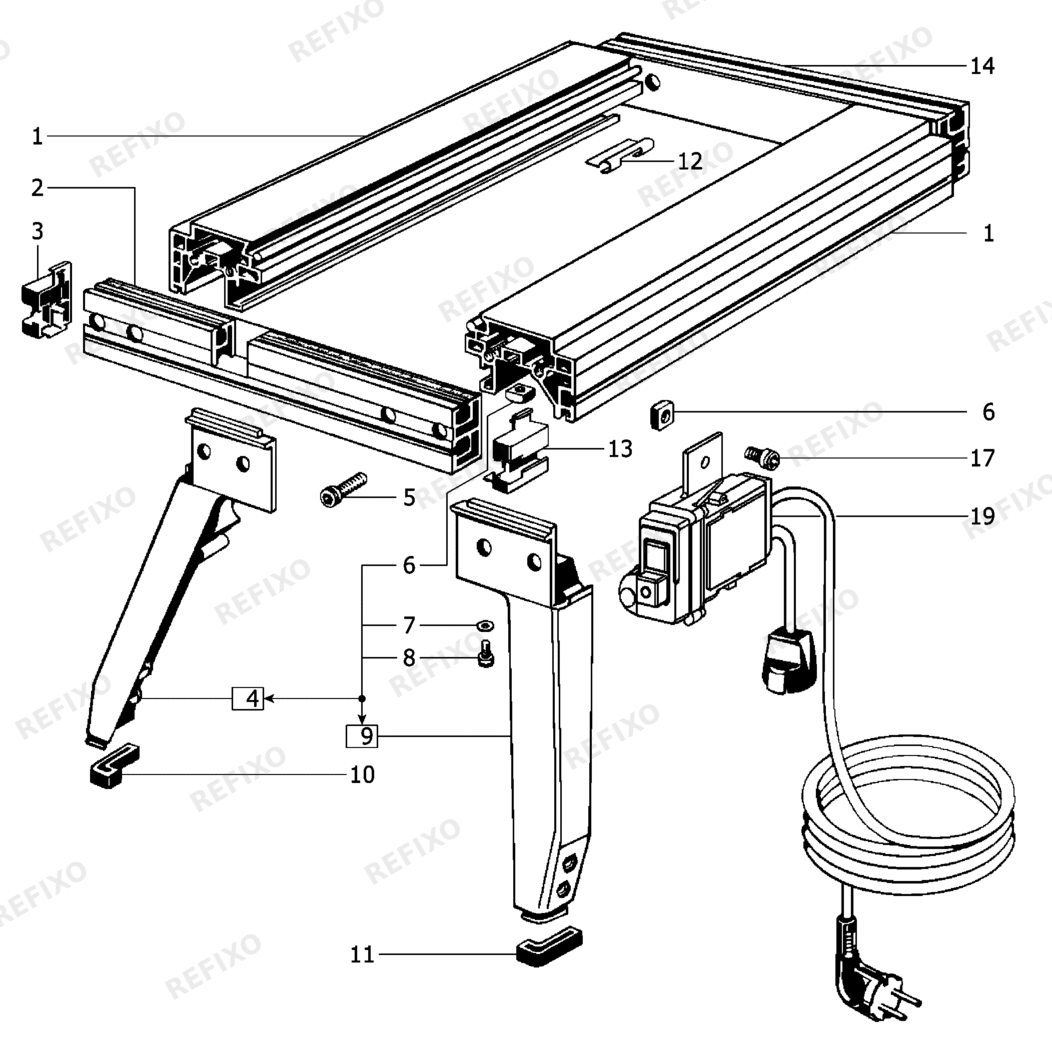 Festool Basis Pallas 490070 — схема запчастей