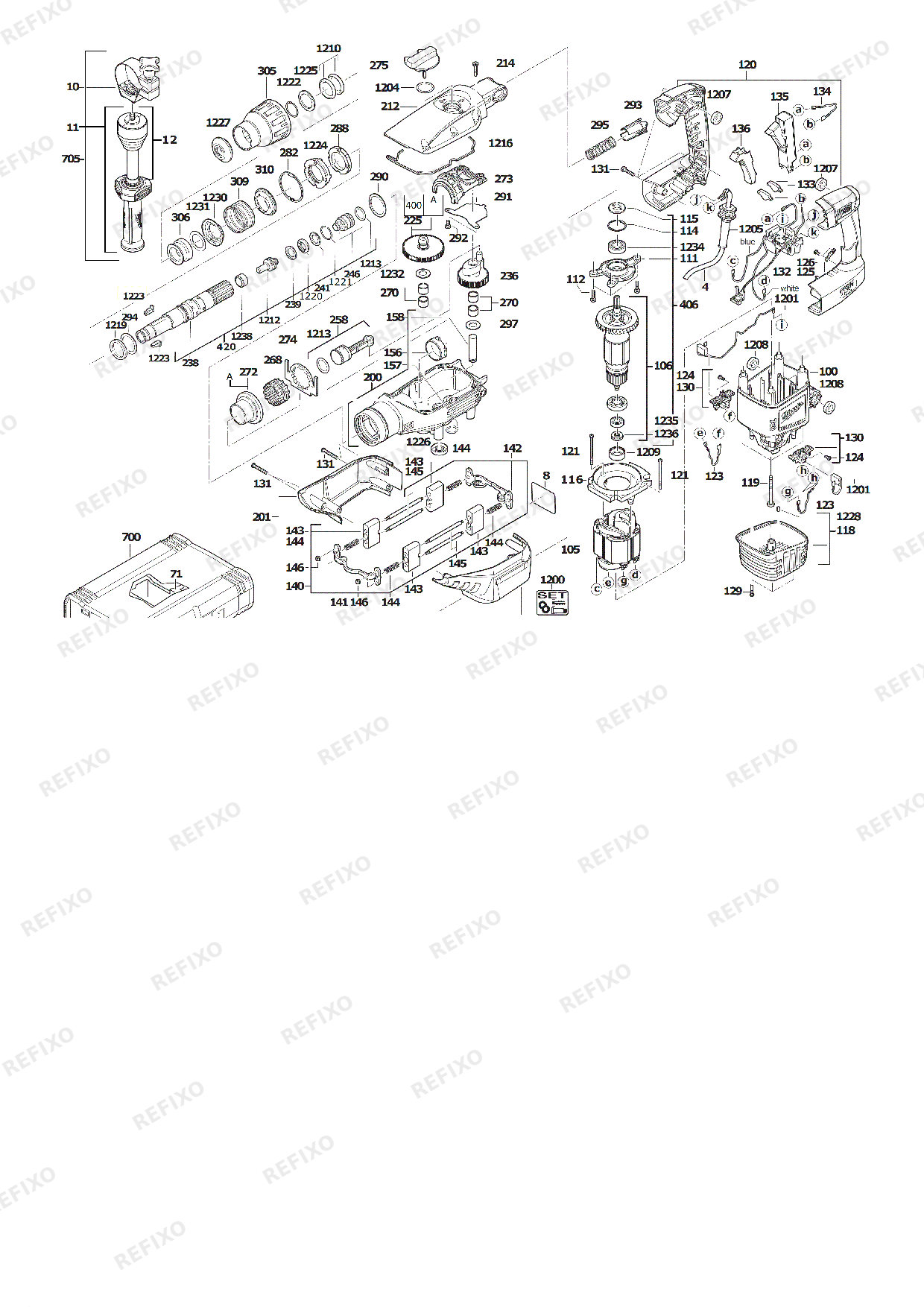 MILWAUKEE K750S 4933398600 4000398602 — схема запчастей