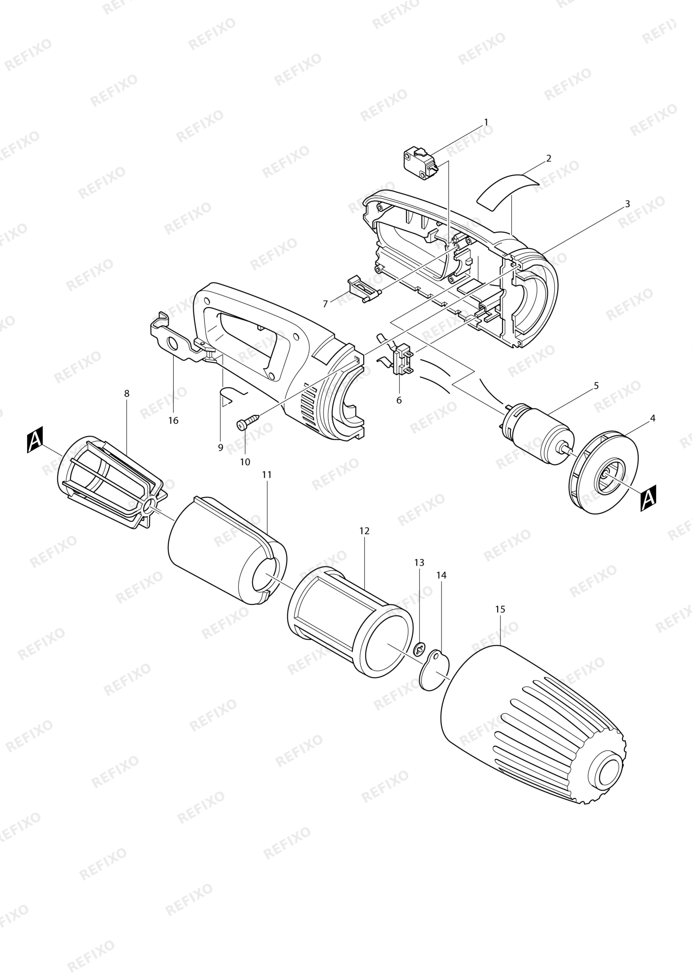 MAKITA 4071D — схема запчастей