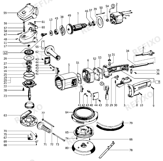 Festool RAS 180.03 E - Rotationsschleifer 490003 — схема запчастей