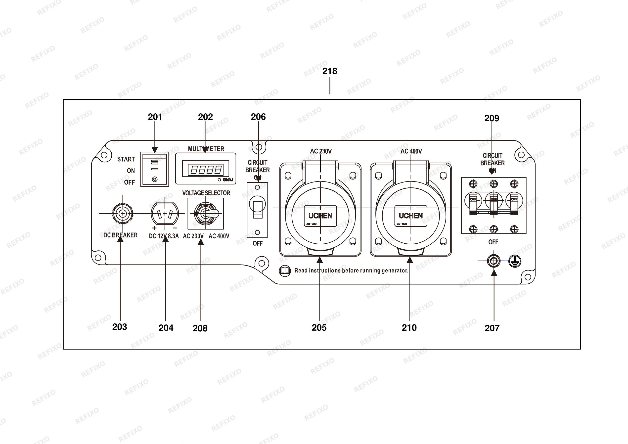 DeWalt ГЕНЕРАТОР DXGNP853E — схема запчастей
