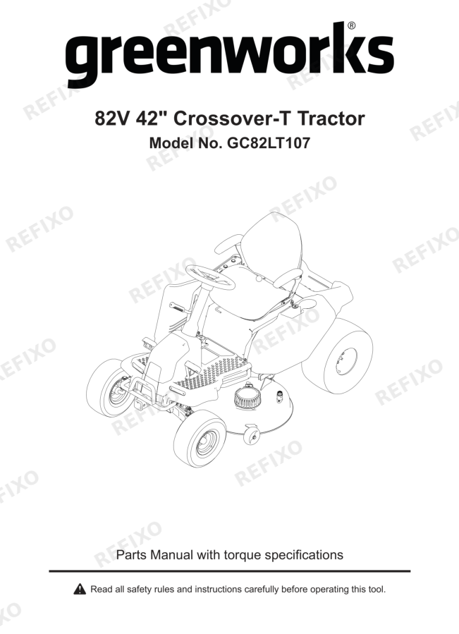 Greenworks 7404507 Exploded View Draft Review_Rev1.0 2024.4.26 — схема запчастей