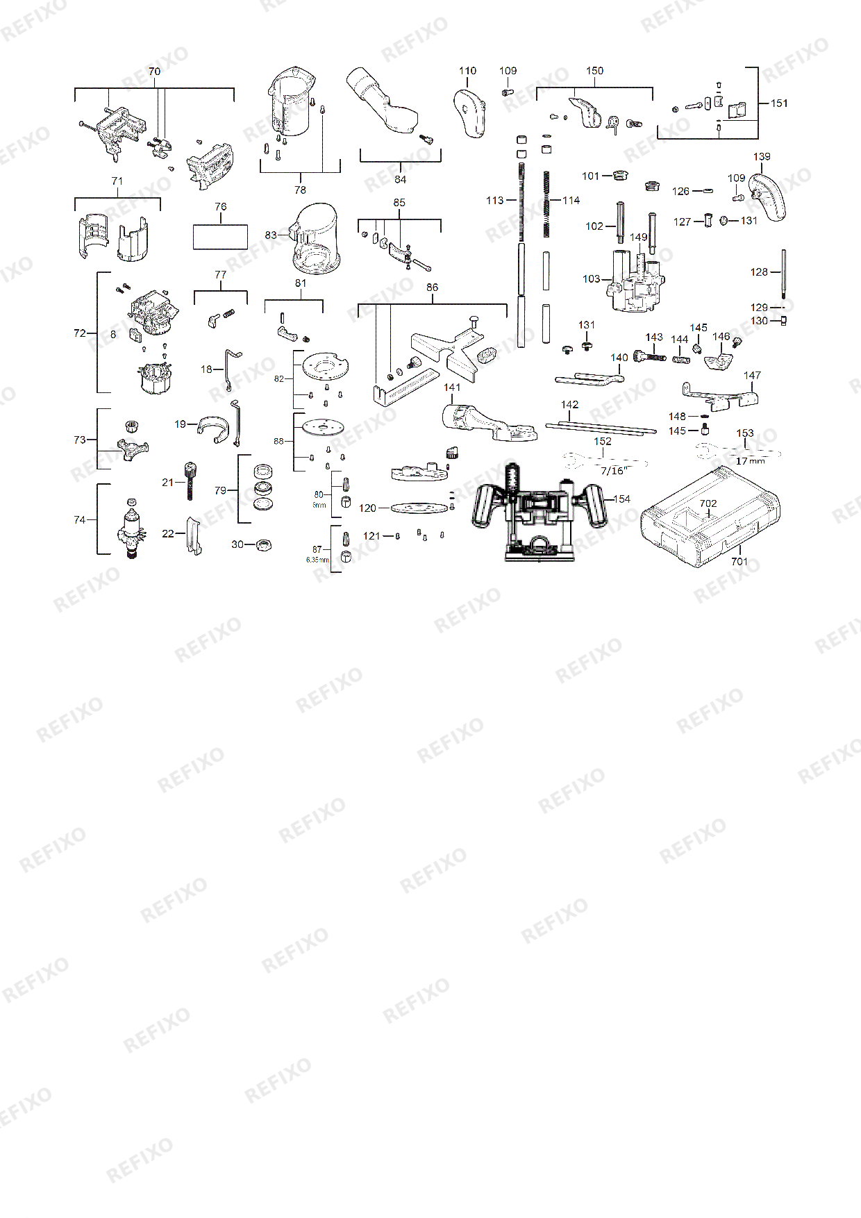 MILWAUKEE M18FTR 0X 4933471604 4000474460 — схема запчастей