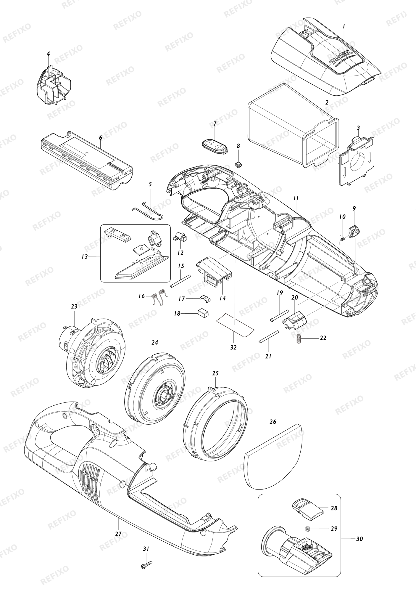 MAKITA CL114FD — схема запчастей