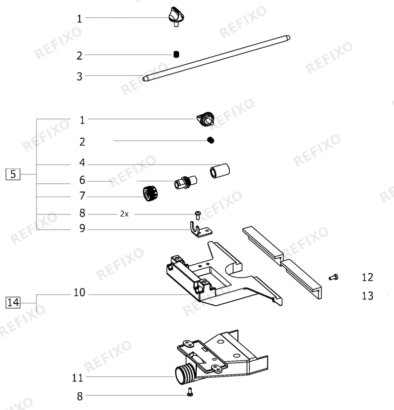 Festool Seitenanschlag SA - MFK 700 495182 — схема запчастей