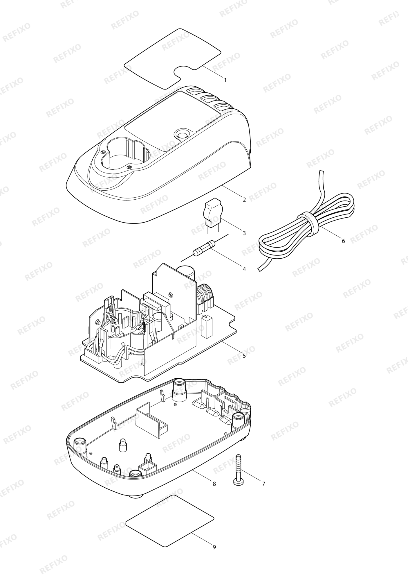 MAKITA DC10WA — схема запчастей