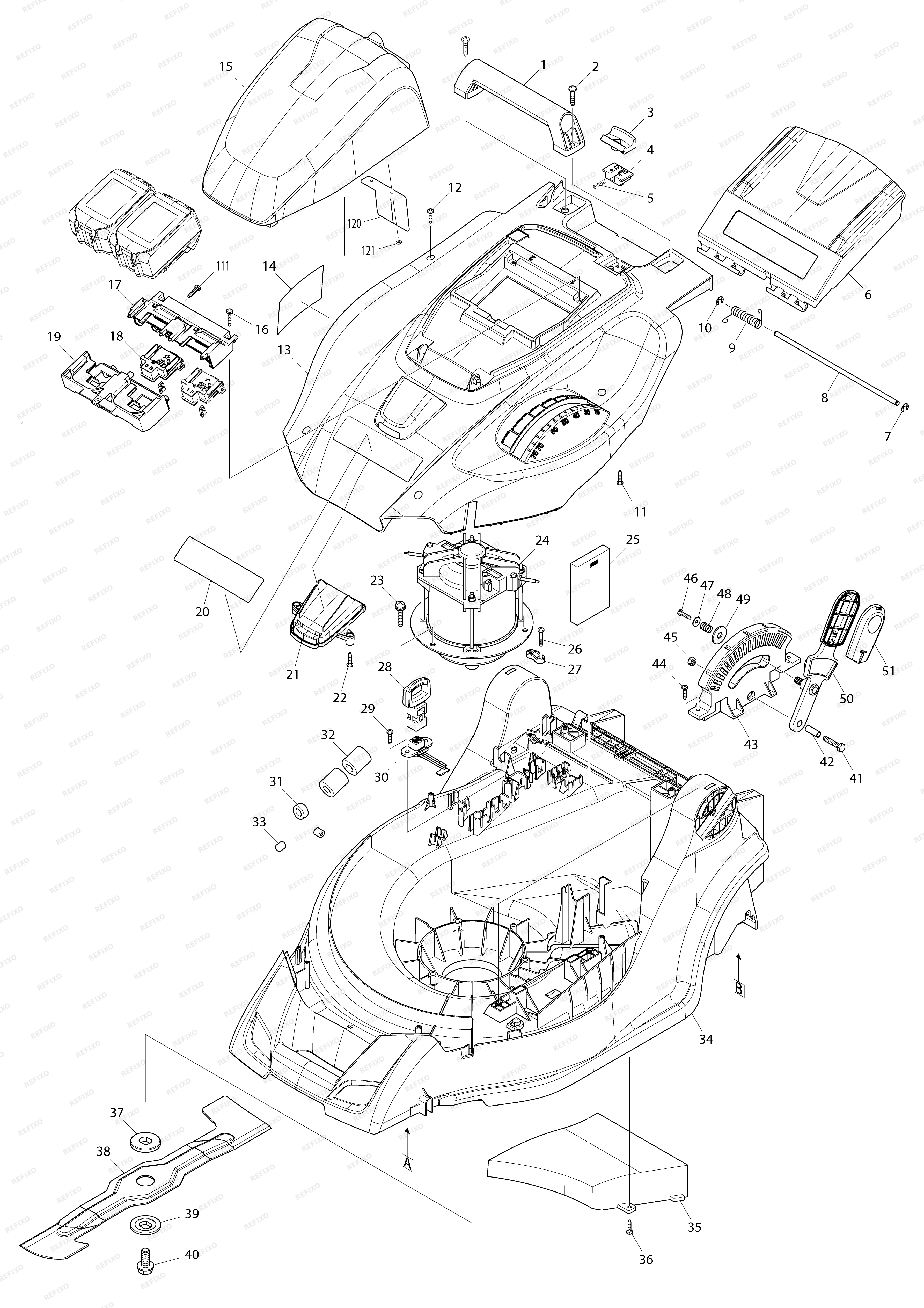 MAKITA DLM431 — схема запчастей