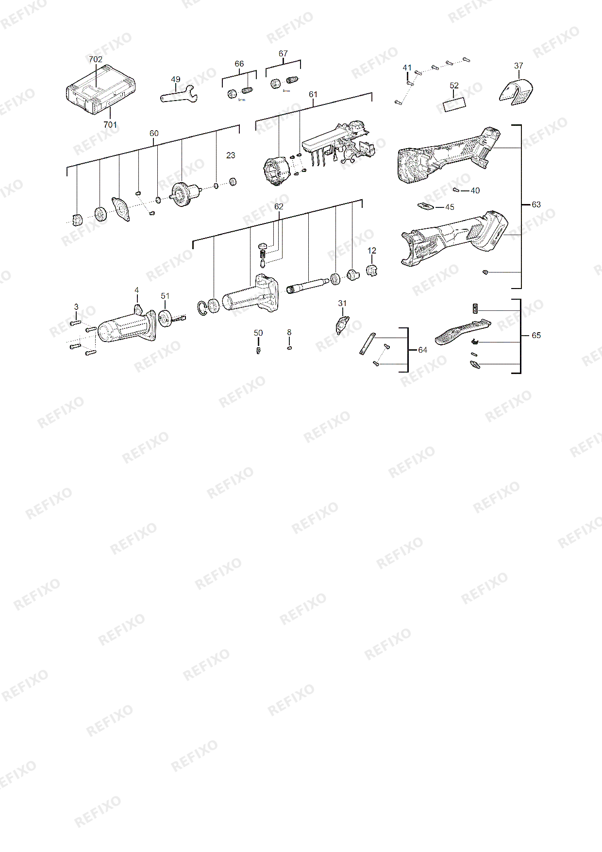 MILWAUKEE M18FDGROVPDB 0X 4933480957 4000491830 — схема запчастей