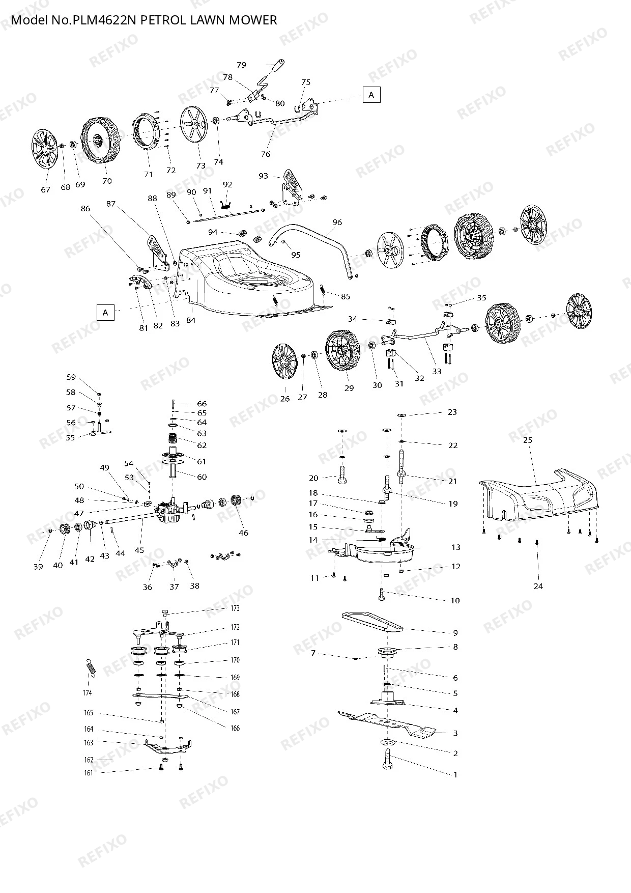 MAKITA PLM4622N — схема запчастей