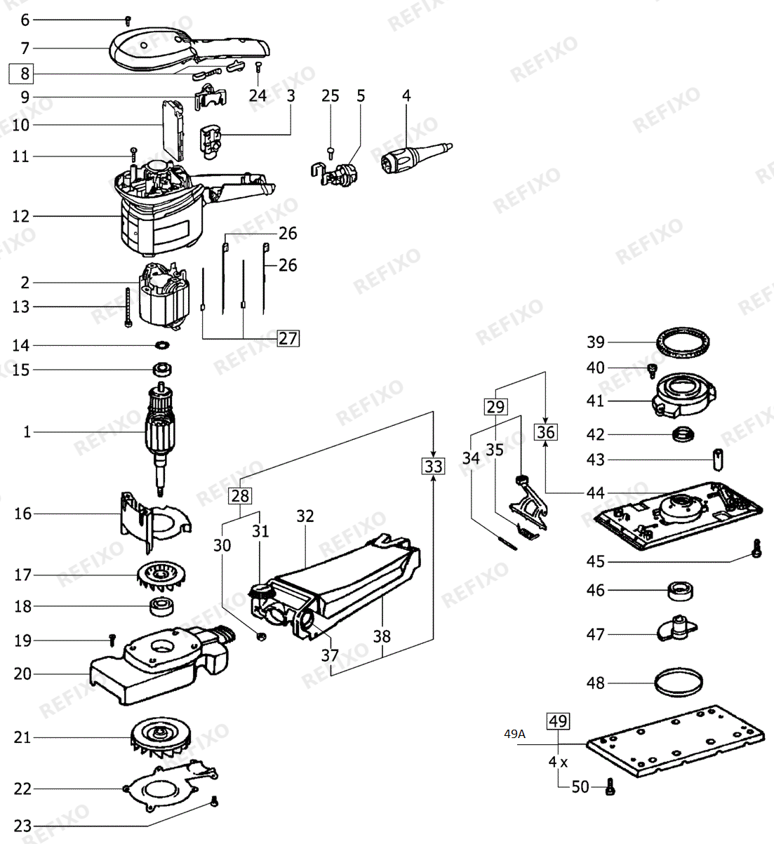 Festool RS 300 EQ 230V Rutscher 491285 — схема запчастей