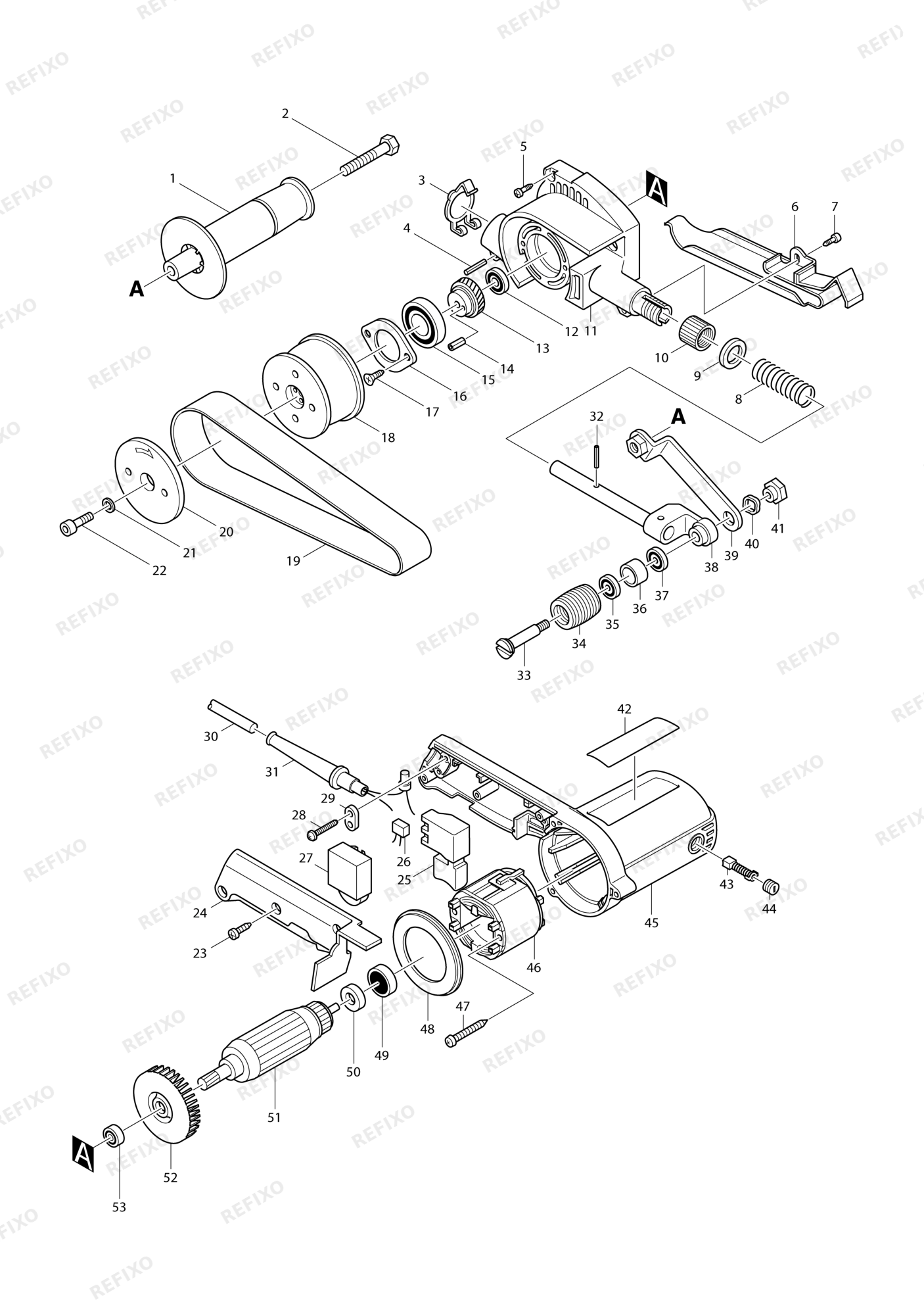MAKITA 9031 — схема запчастей