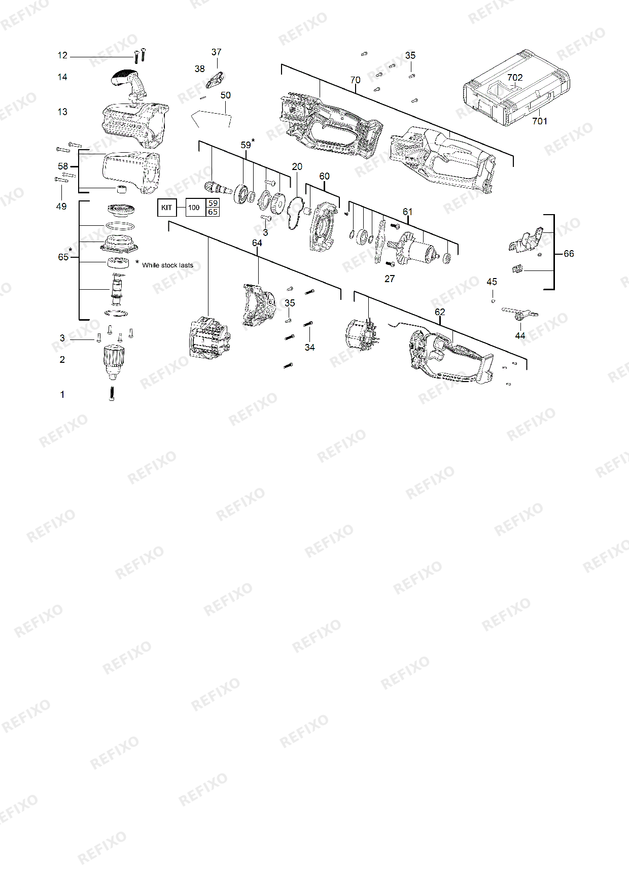 MILWAUKEE M18CRAD2 0X 4933471641 4000477109 — схема запчастей