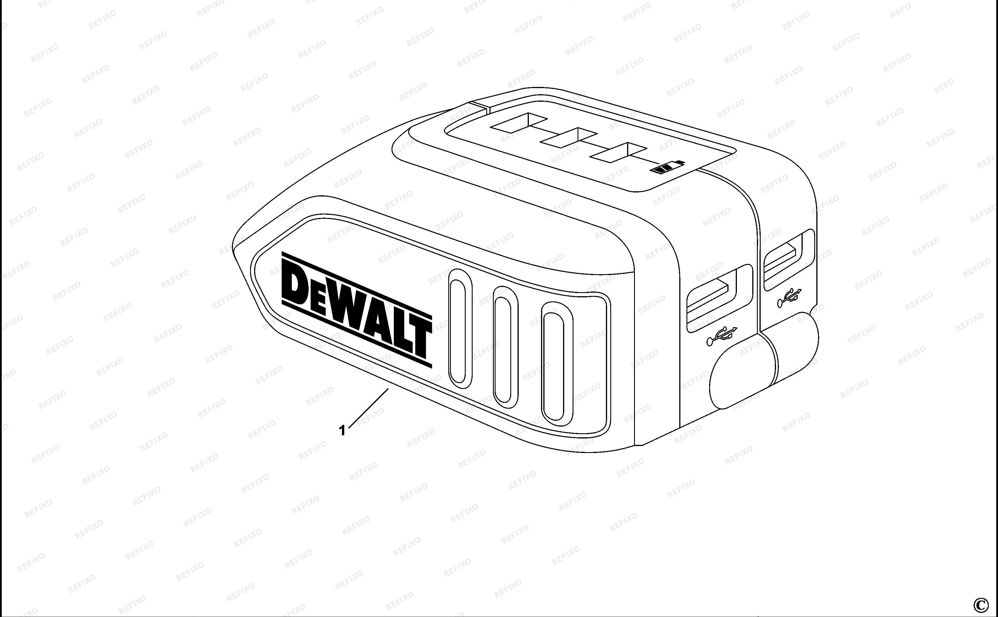 DeWalt ЗАРЯДНОЕ УСТРОЙСТВО DCB090 — схема запчастей