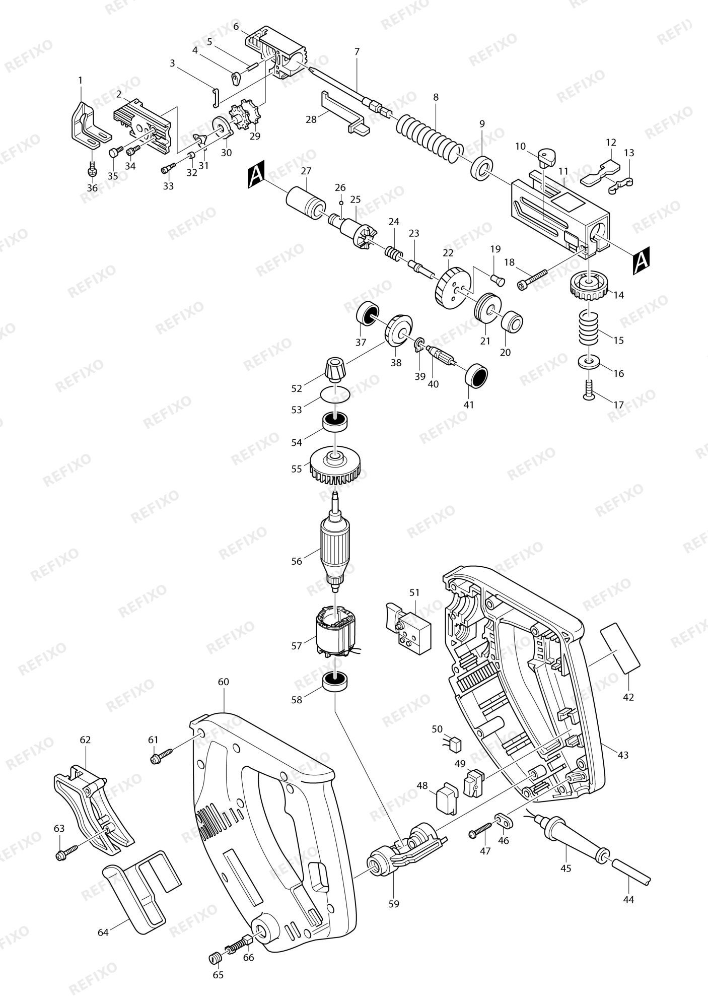 MAKITA 6832 — схема запчастей