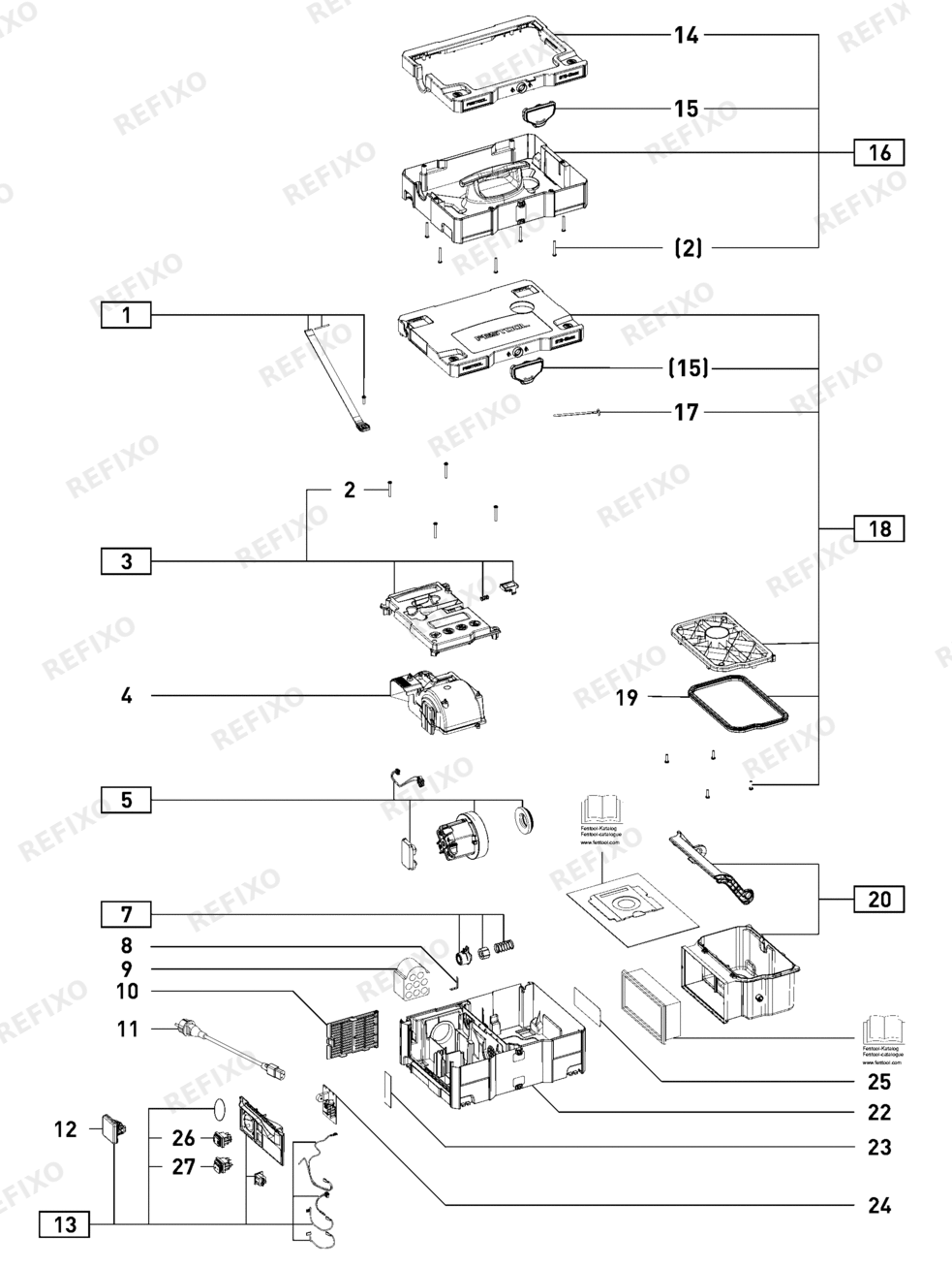 Festool CTL SYS 230V - Absauggerät 500162 — схема запчастей