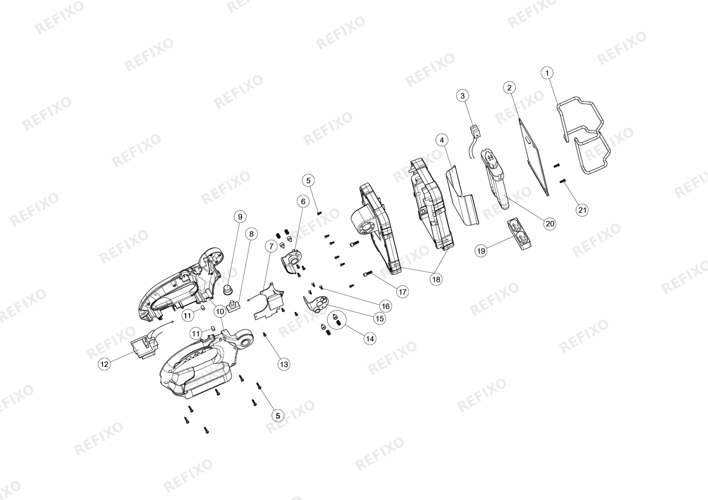 MAKITA BML360 — схема запчастей
